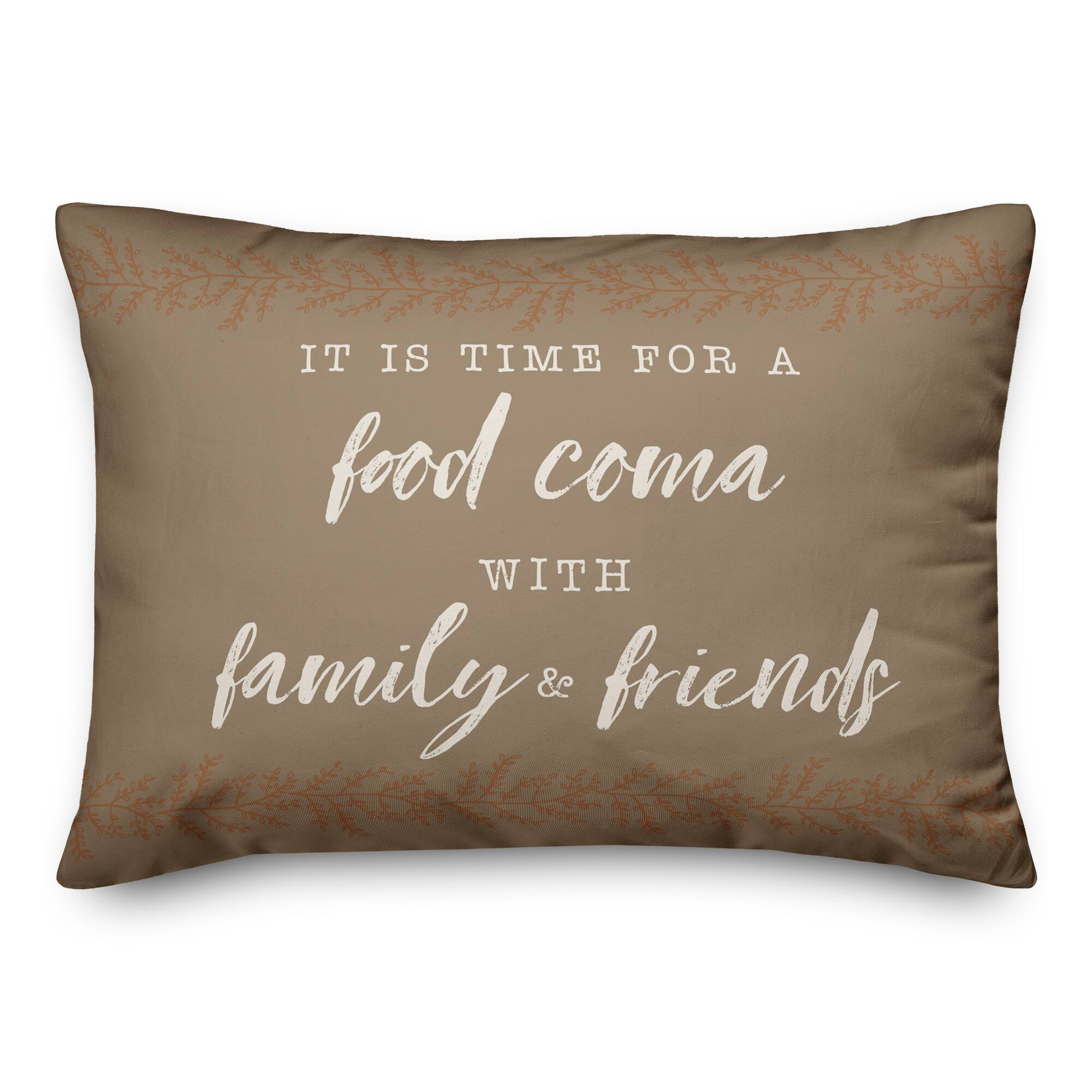 Food Coma Time Throw Pillow