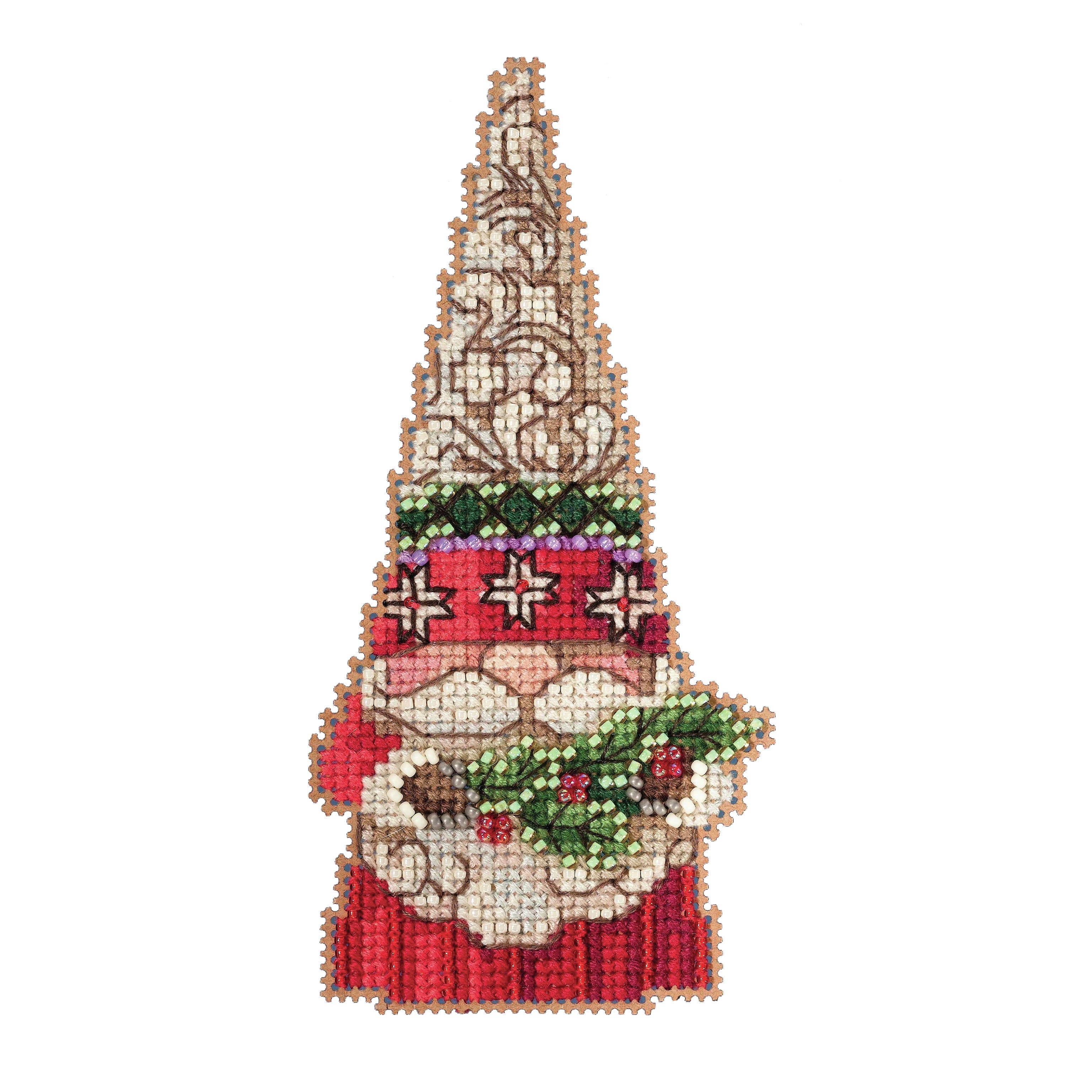 Mill Hill/Jim Shore Gnome Holding Holly Counted Cross Stitch Kit