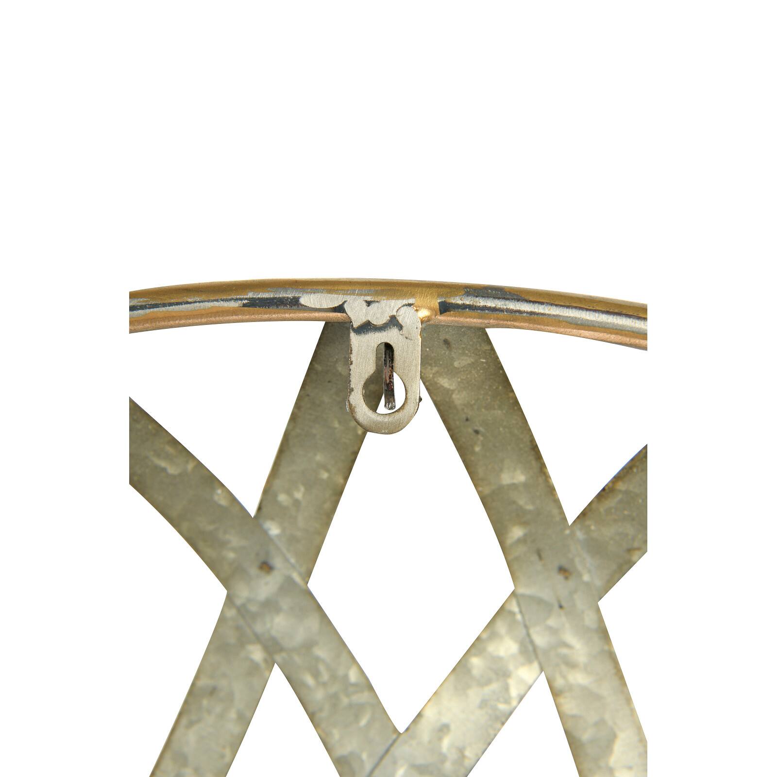 Hello Honey® 29.5" Gold Galvanized Metal Wall Mirror