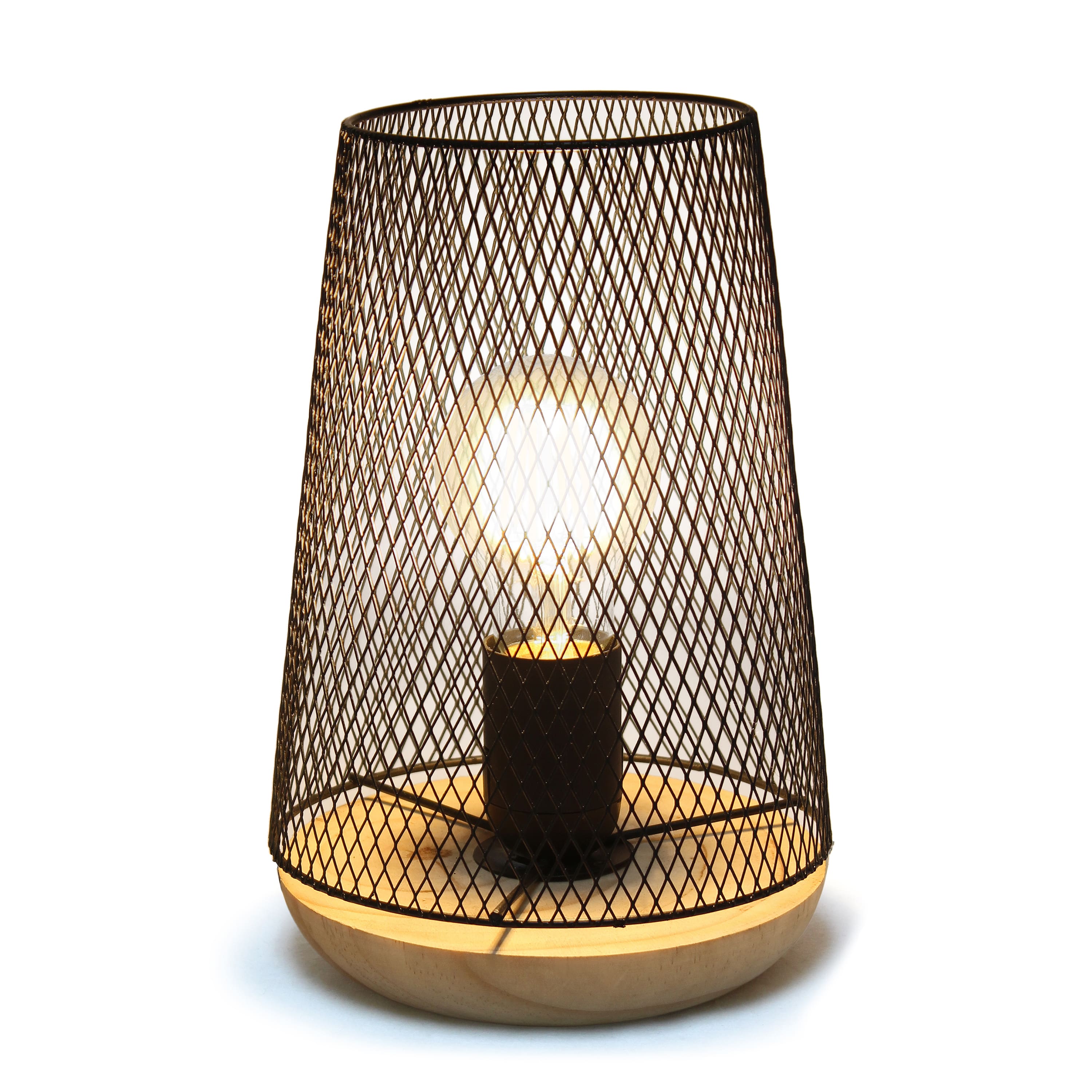 Simple Designs 9" Wired Mesh Uplight Table Lamp