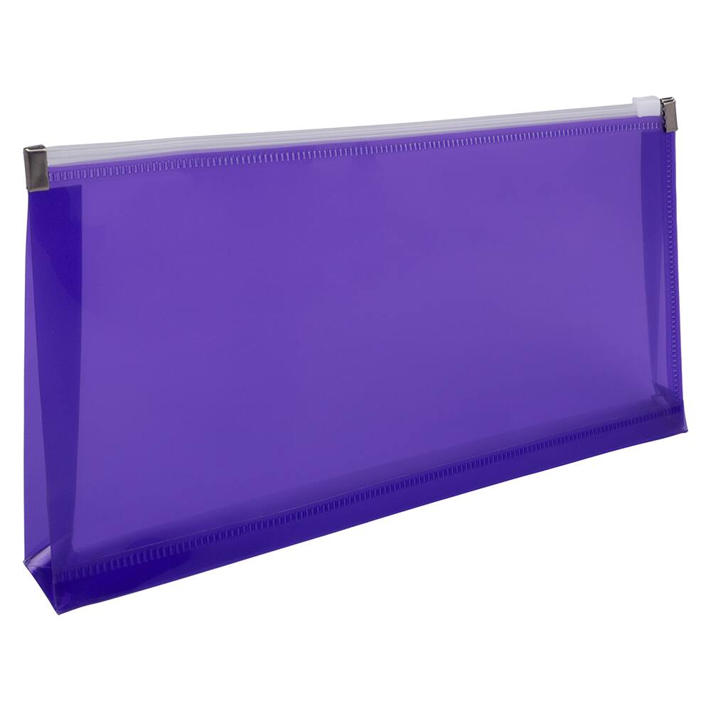 JAM Paper 5'' x 10'' Clear Plastic Pencil Pouch with Zip Closure, 12ct.