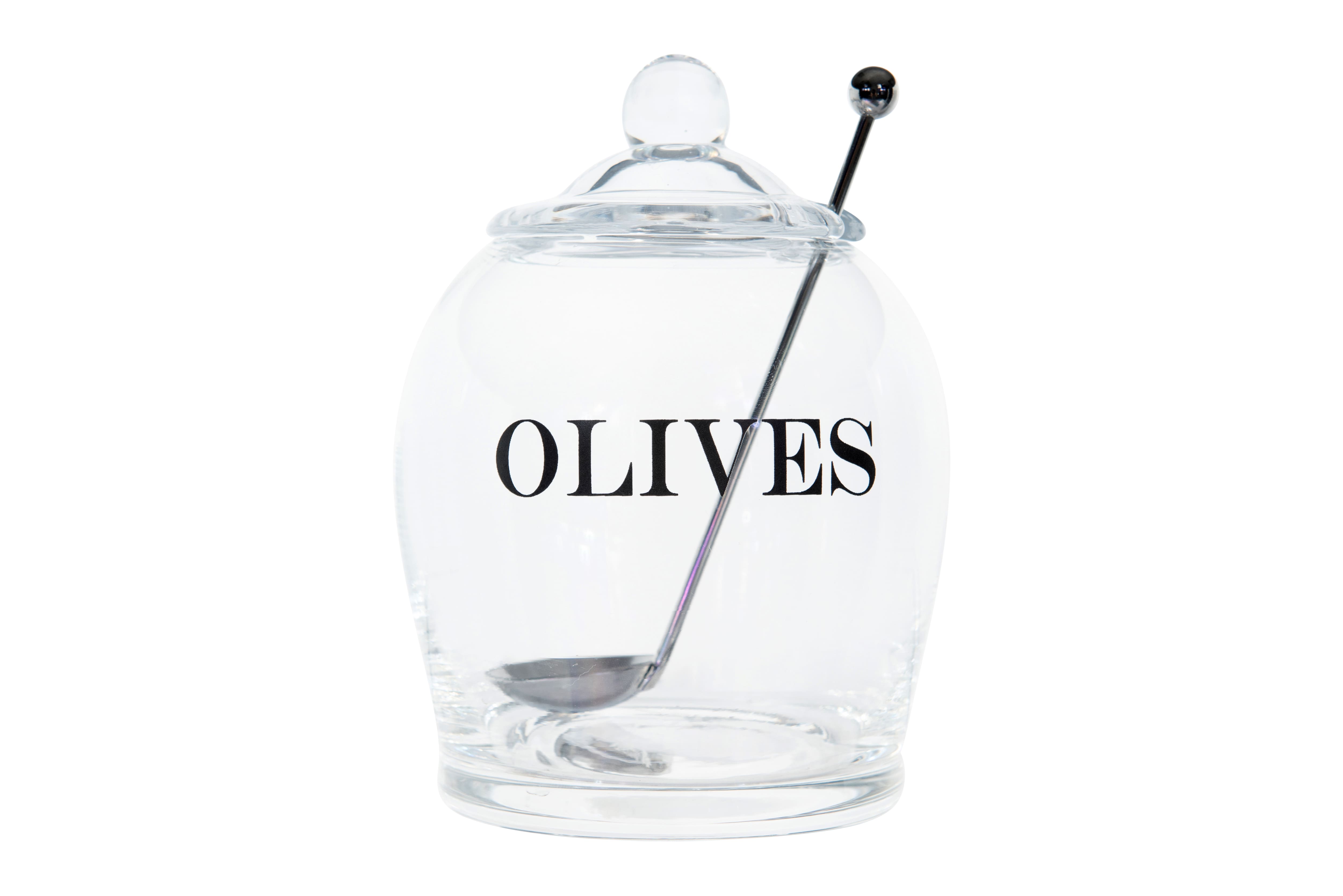 Hello Honey&#xAE; 5.5&#x22; Clear Glass Olive Jar with Lid Set