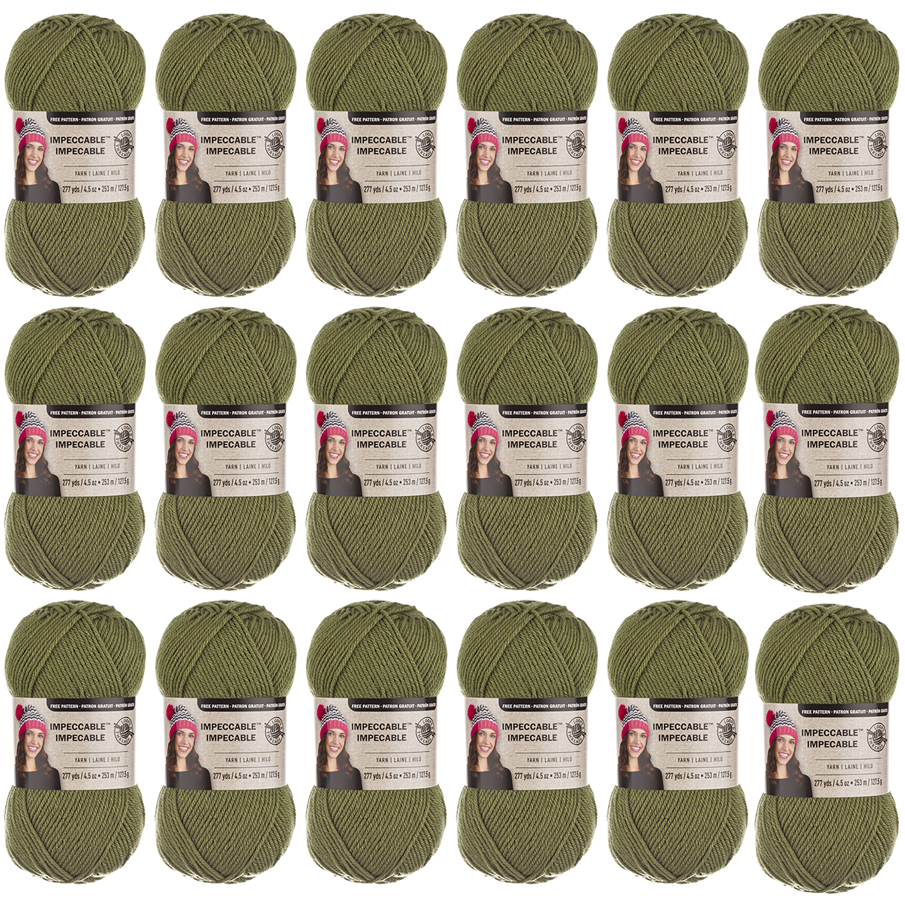 18 Pack: Impeccable&#xAE; Solid Yarn by Loops &#x26; Threads&#xAE;