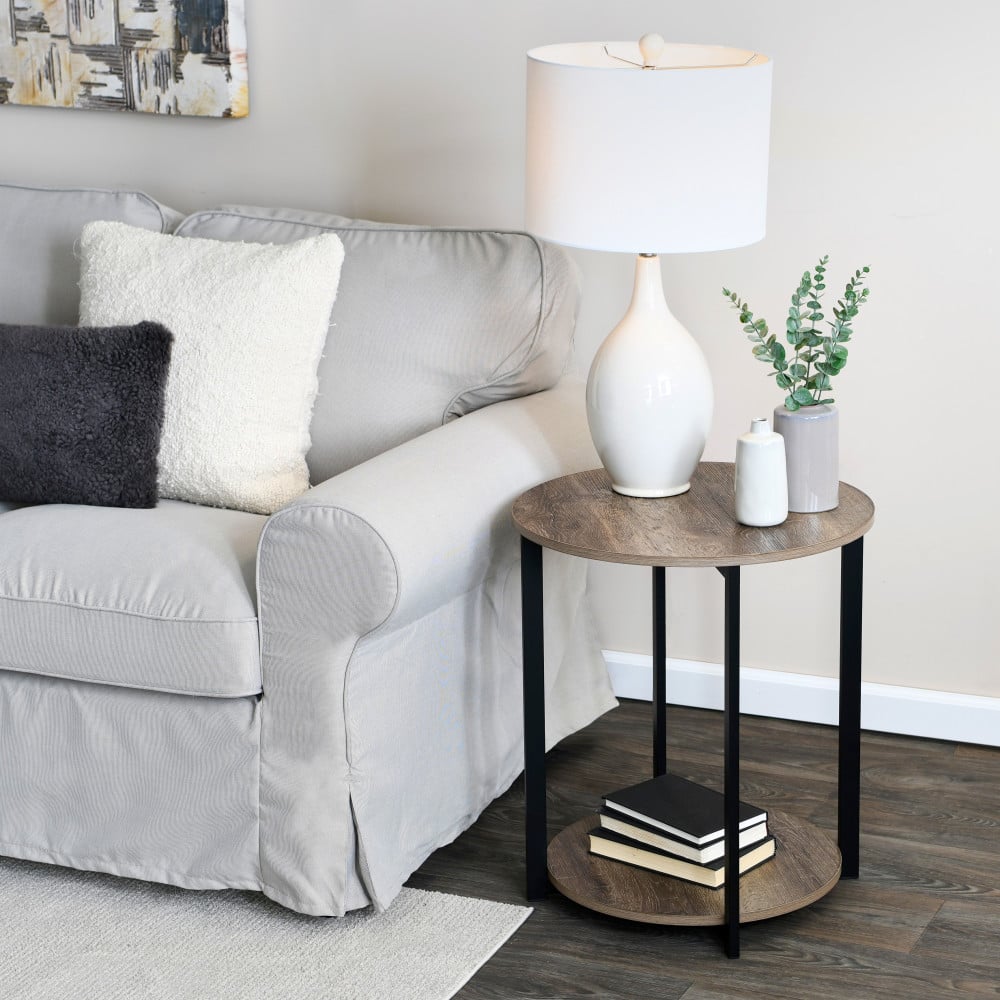 Household Essentials Jamestown 24" Round End Table