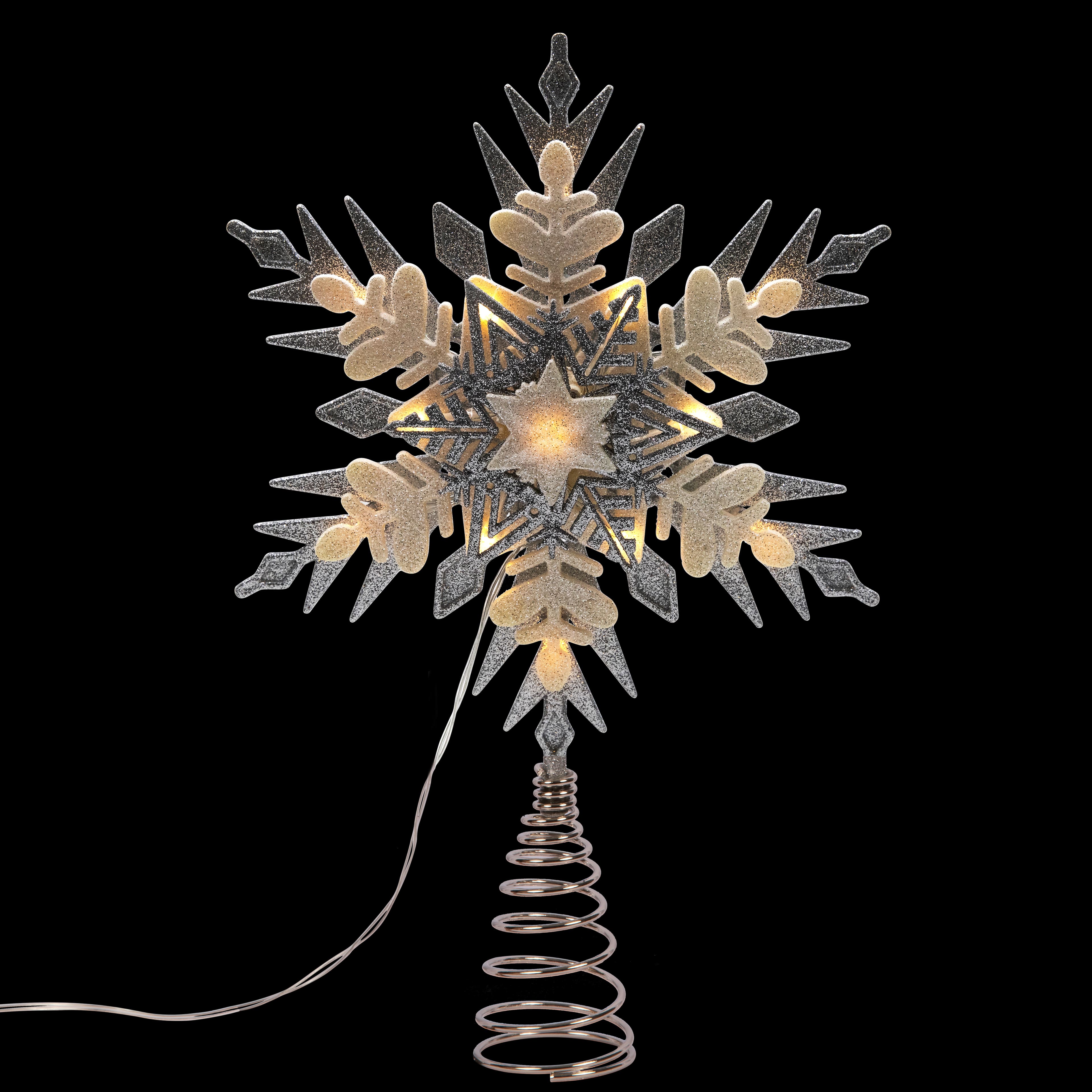 13ct. Warm White LED Snowflake Tree Topper by Ashland&#xAE;