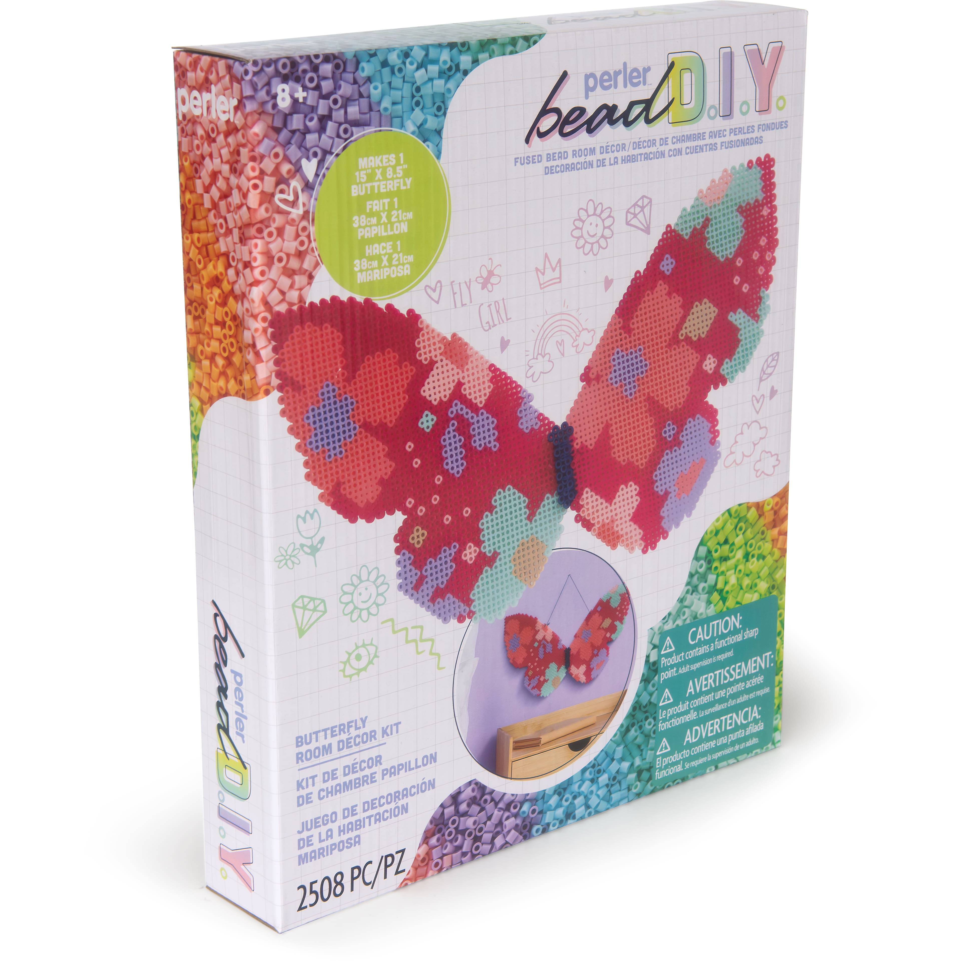 Perler&#xAE; Bead DIY Butterfly Room D&#xE9;cor Kit