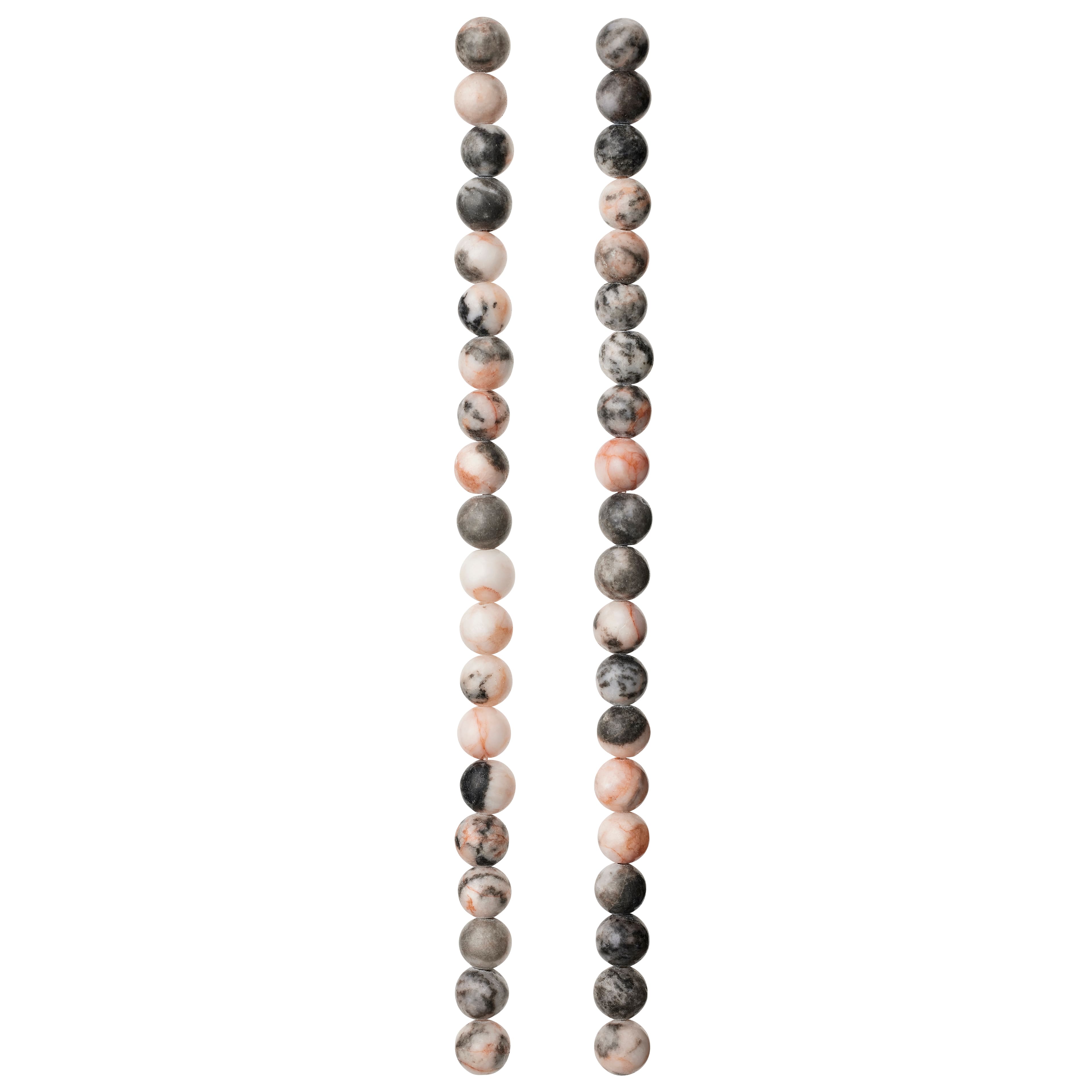 Pink &#x26; Gray Mix Agate Round Beads, 6mm by Bead Landing&#x2122;