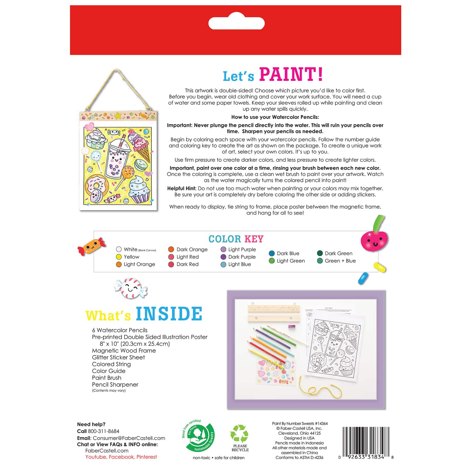 Faber-Castell&#xAE; Sweets Paint by Number Wall Art Kit