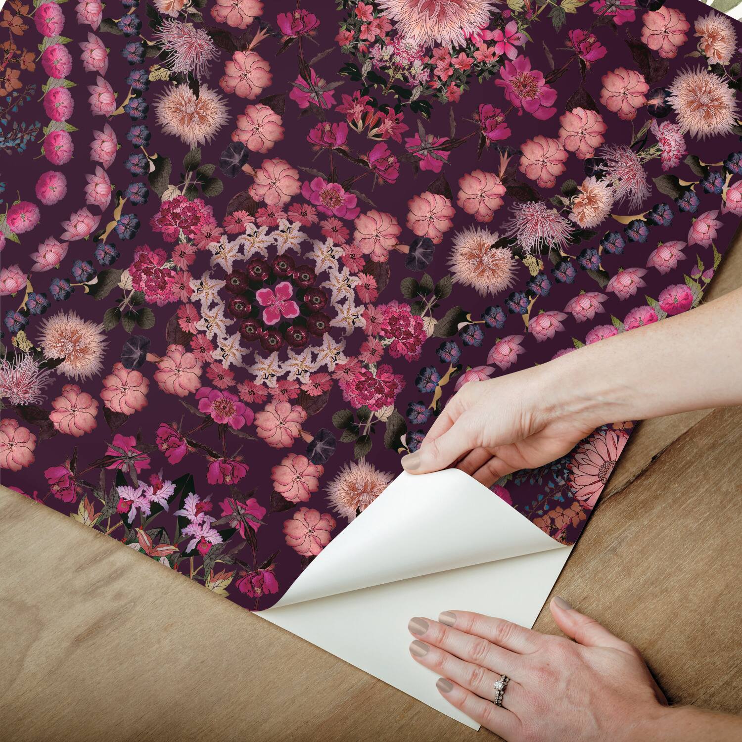 RoomMates Mr. Kate Dried Flower Kaleidoscope Peel & Stick Wallpaper