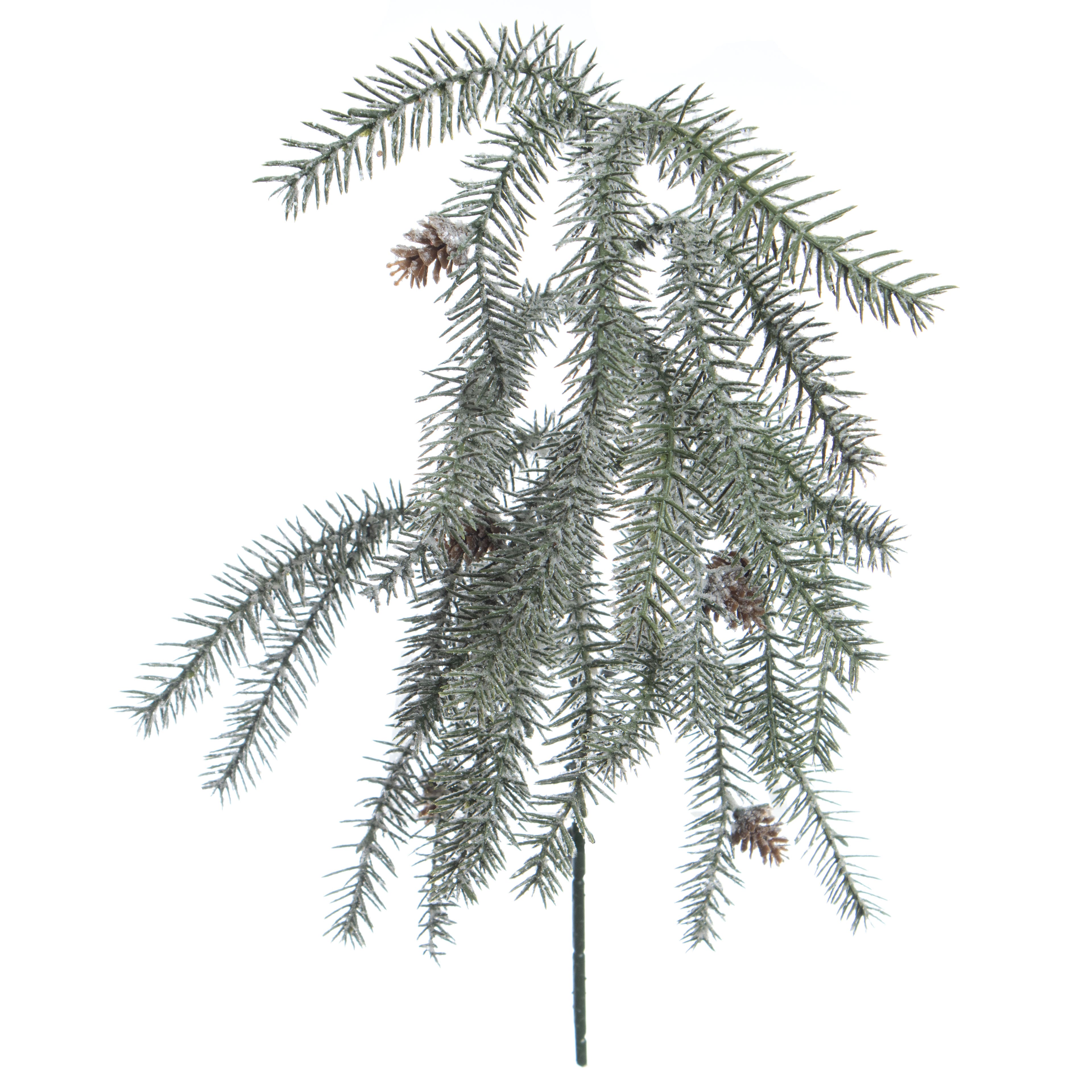 21" Green Glitter Pine & Pinecone Pick by Ashland®