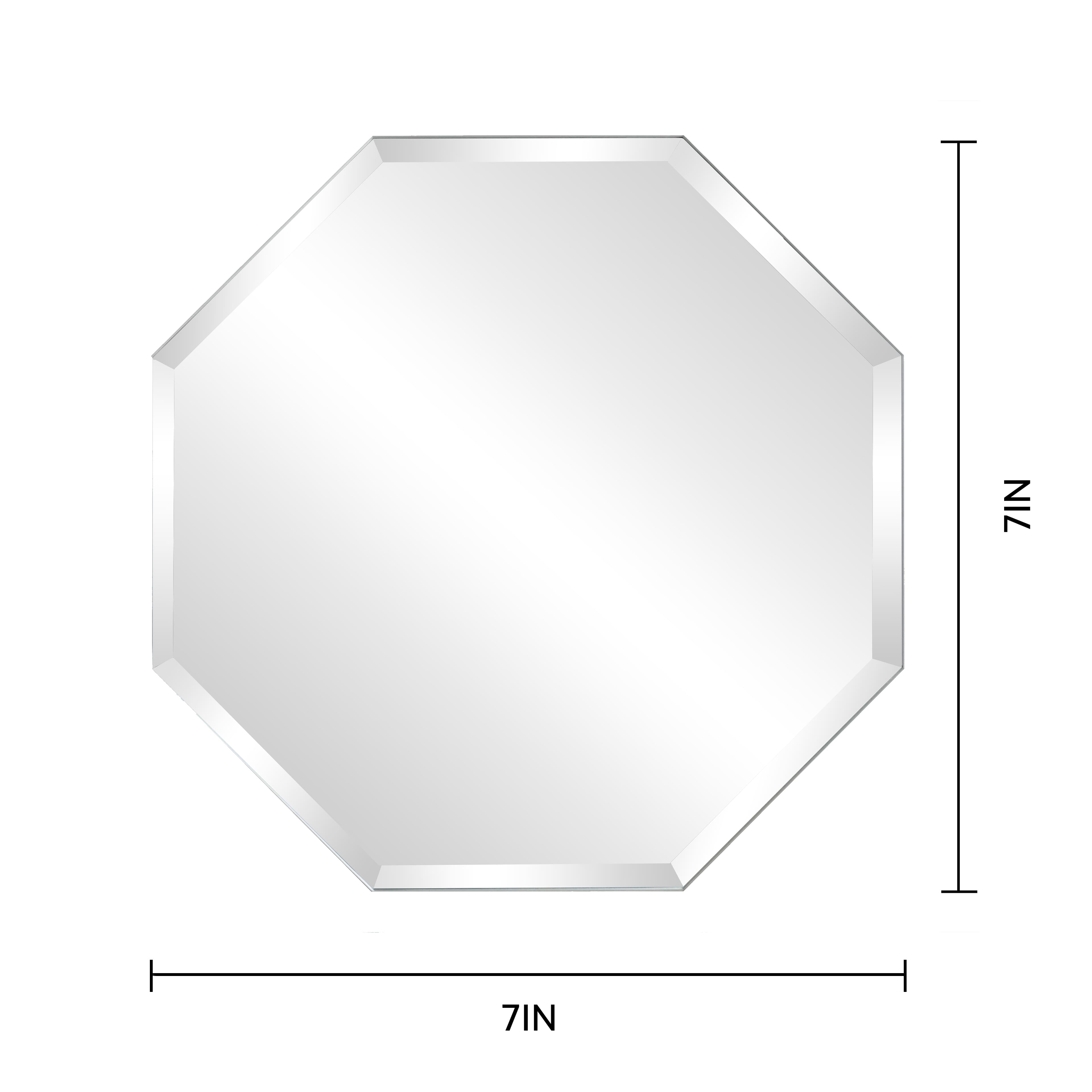 7" Octagon Beveled Glass Mirror by Make Market®