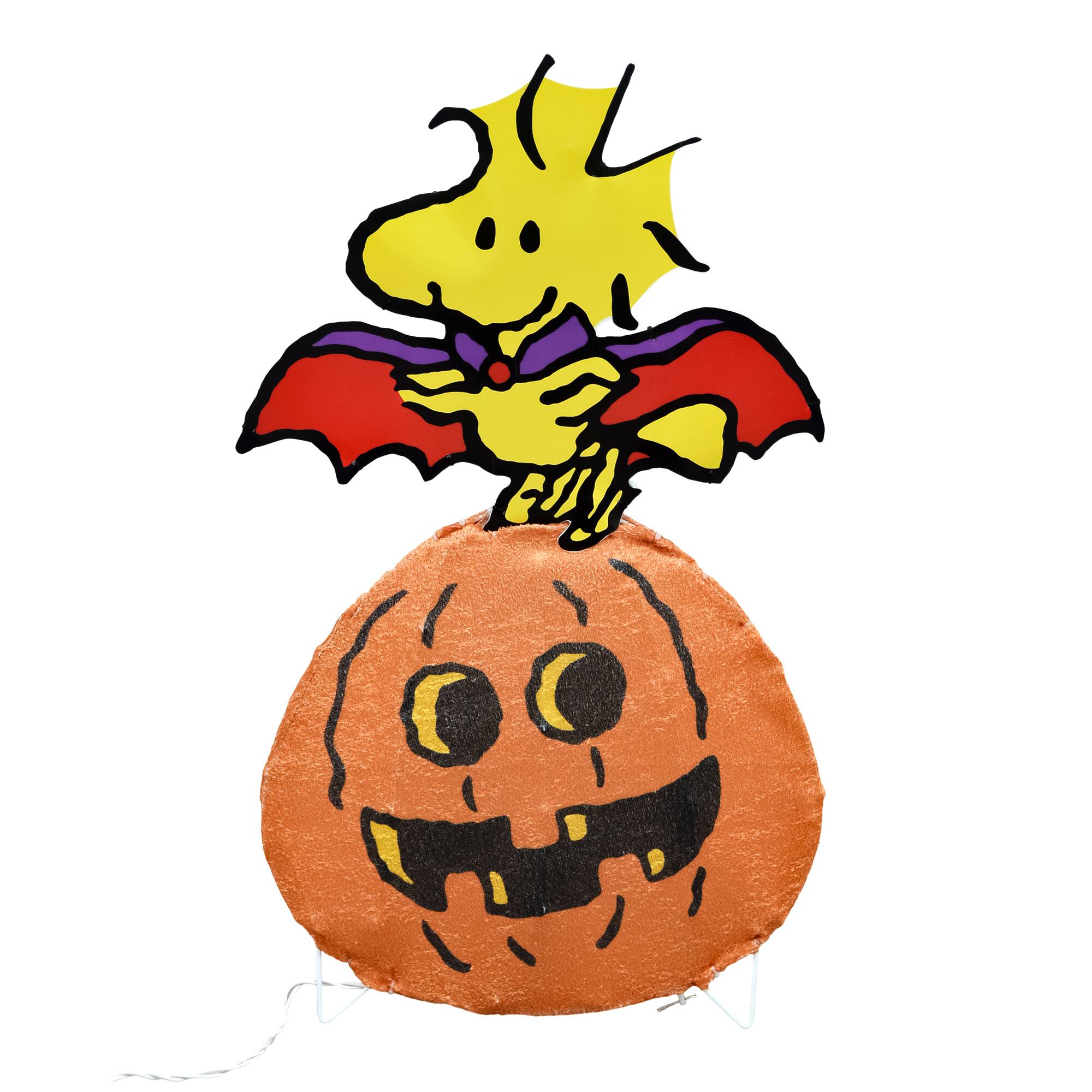 24&#x22; LED Peanuts Woodstock Vampire Yard Art