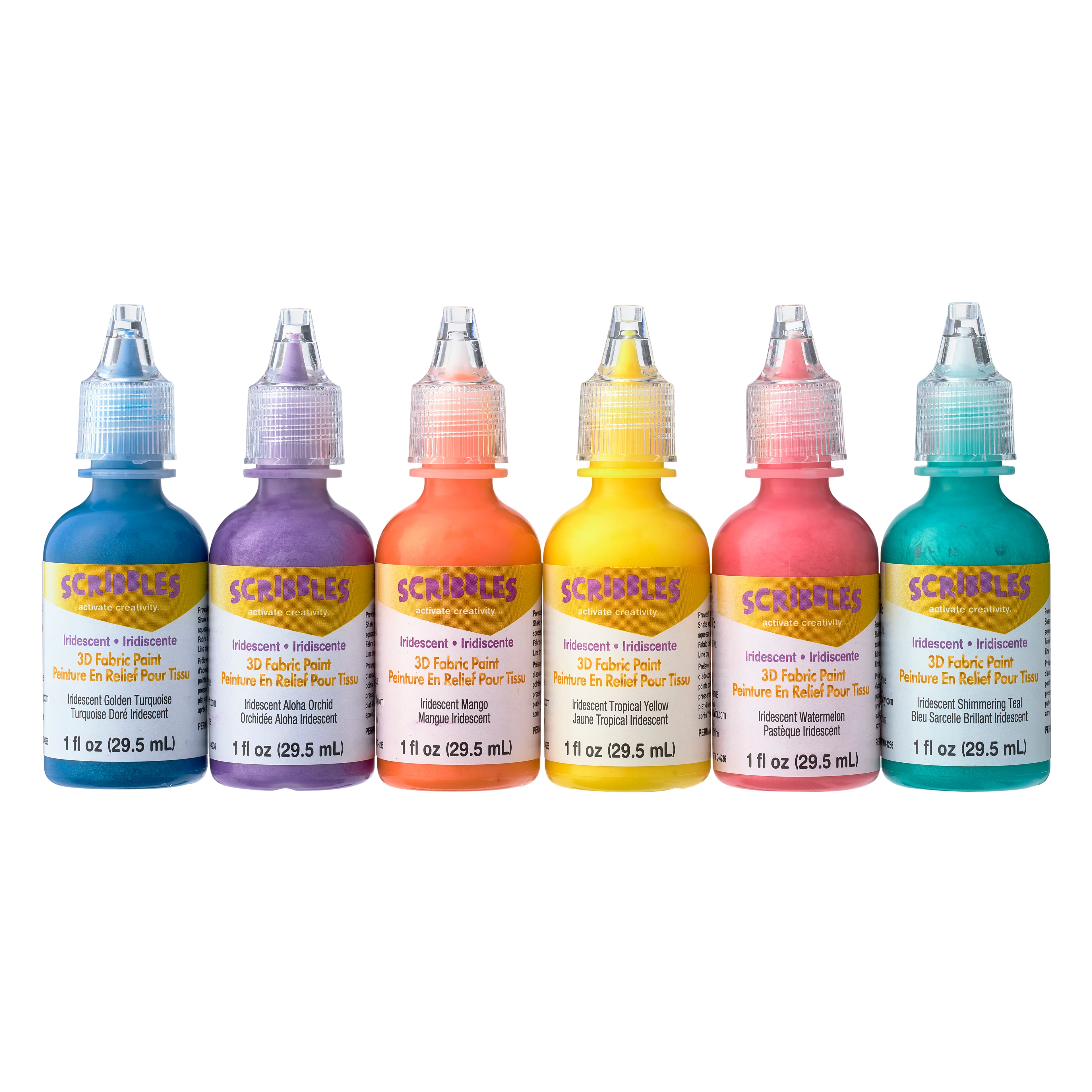 Scribbles® Iridescent 3D Fabric Paint Set
