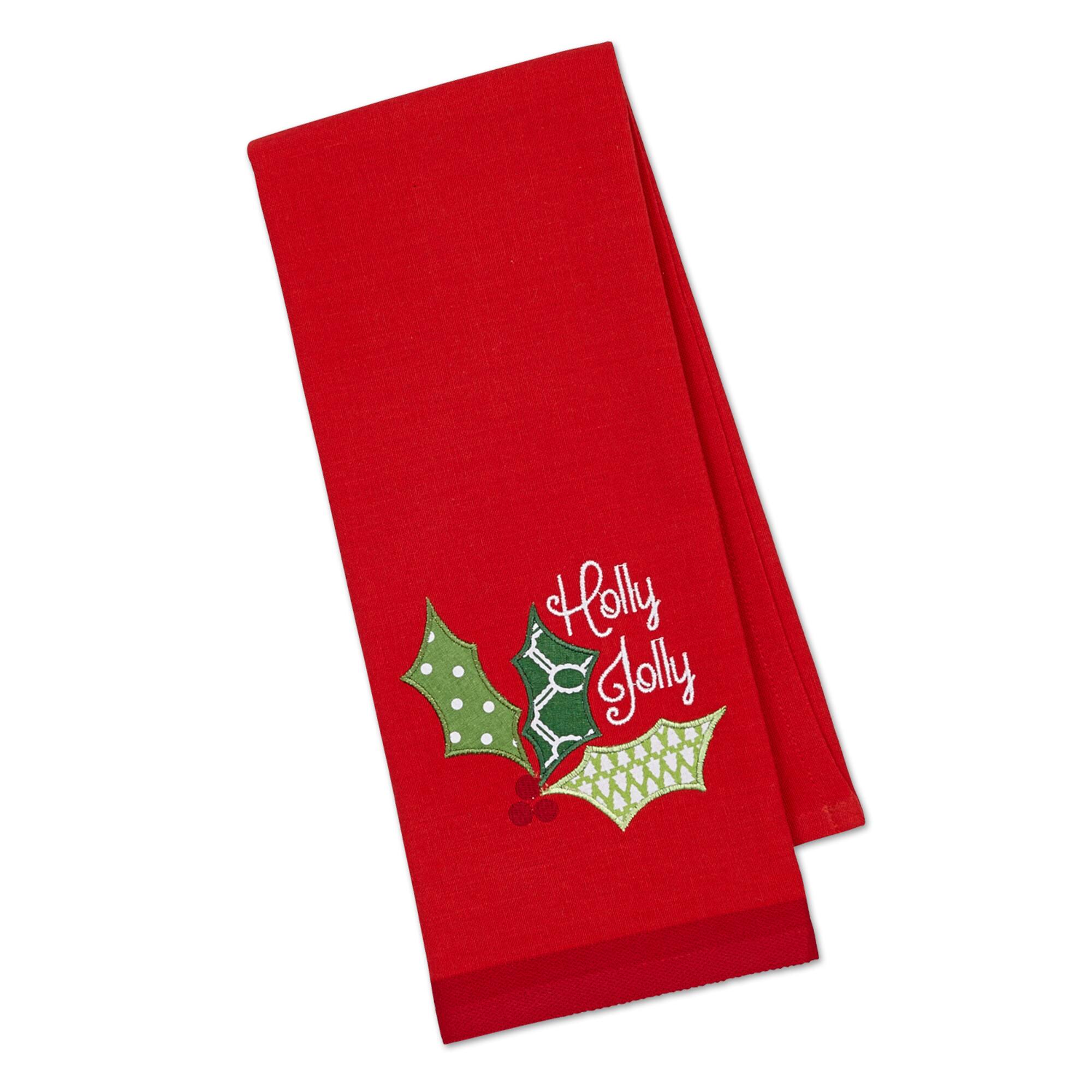 DII® Jingle For Joy Embroidered Dishtowel Set