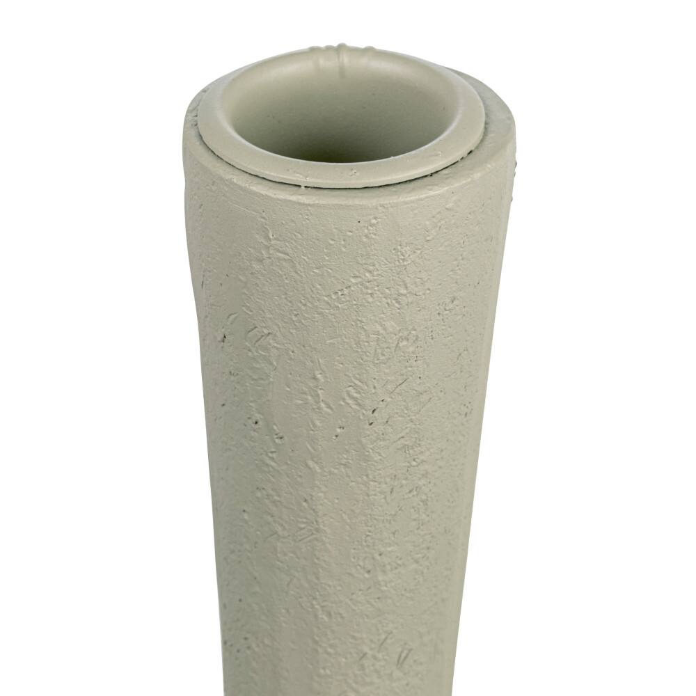 10&#x22; Ivory Modern Sculptural Taper Candle Holder