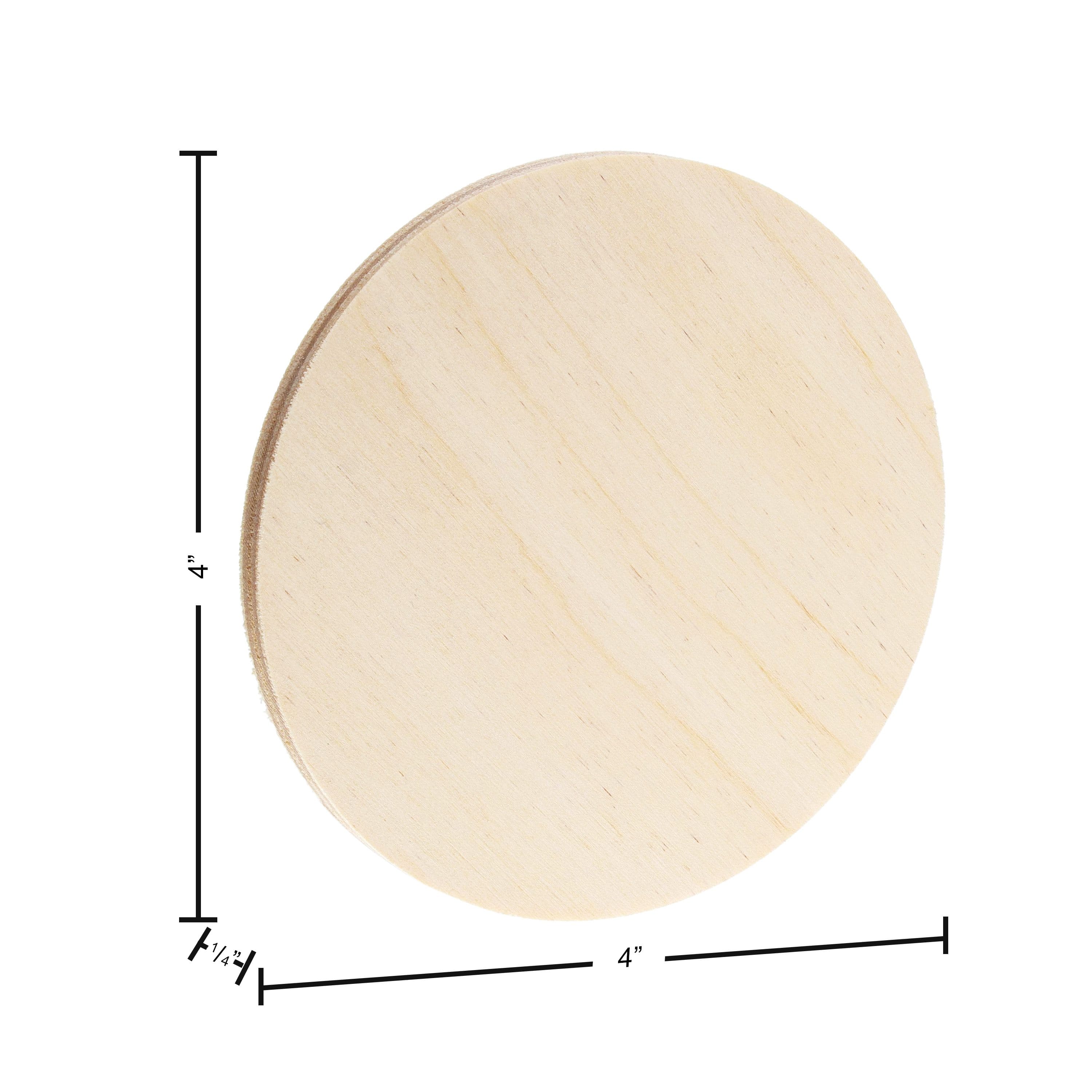 Good Wood by Leisure Arts 4&#x22; Round Wood Coasters, 12ct.