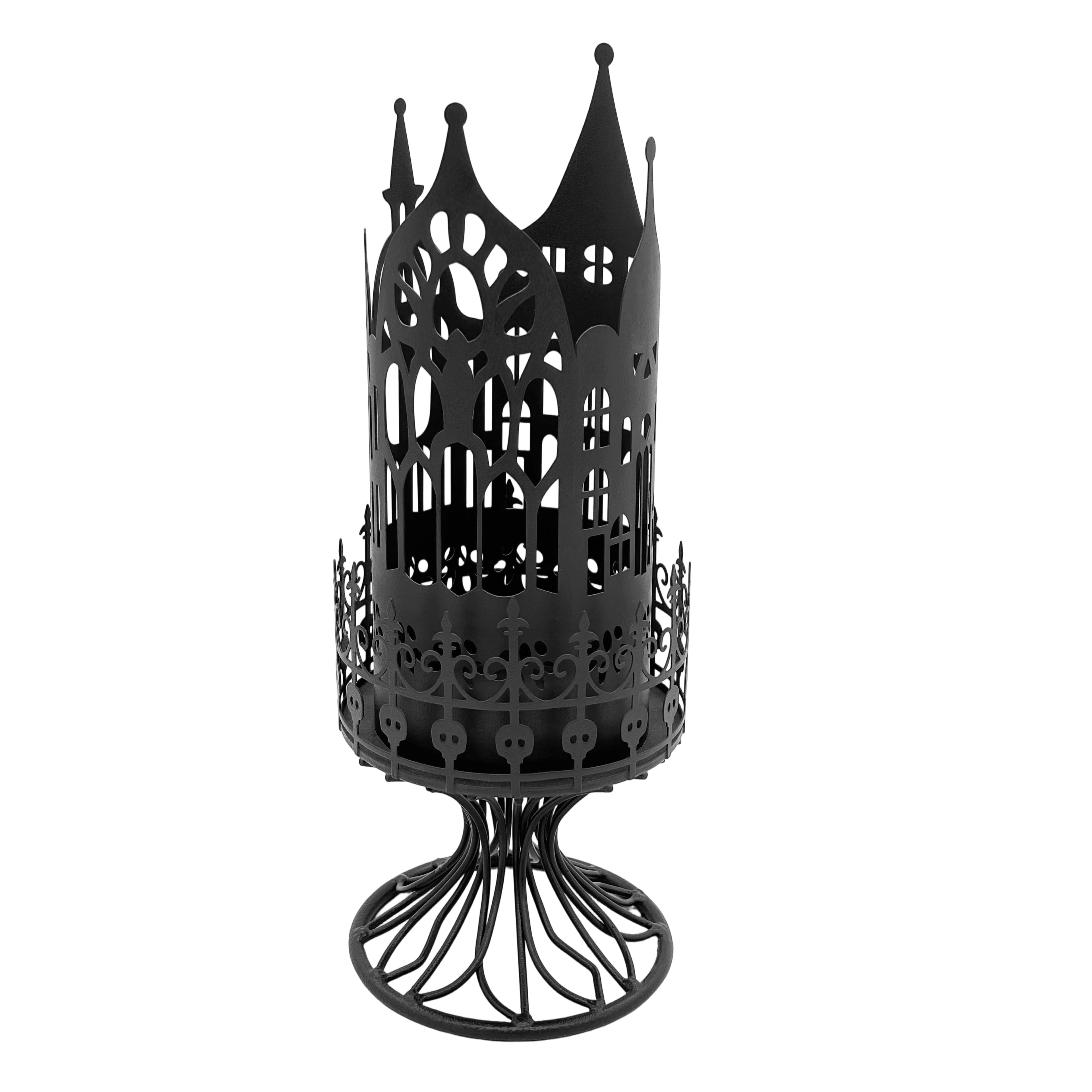 Black Castle Pillar Candle Holder by Ashland&#xAE;