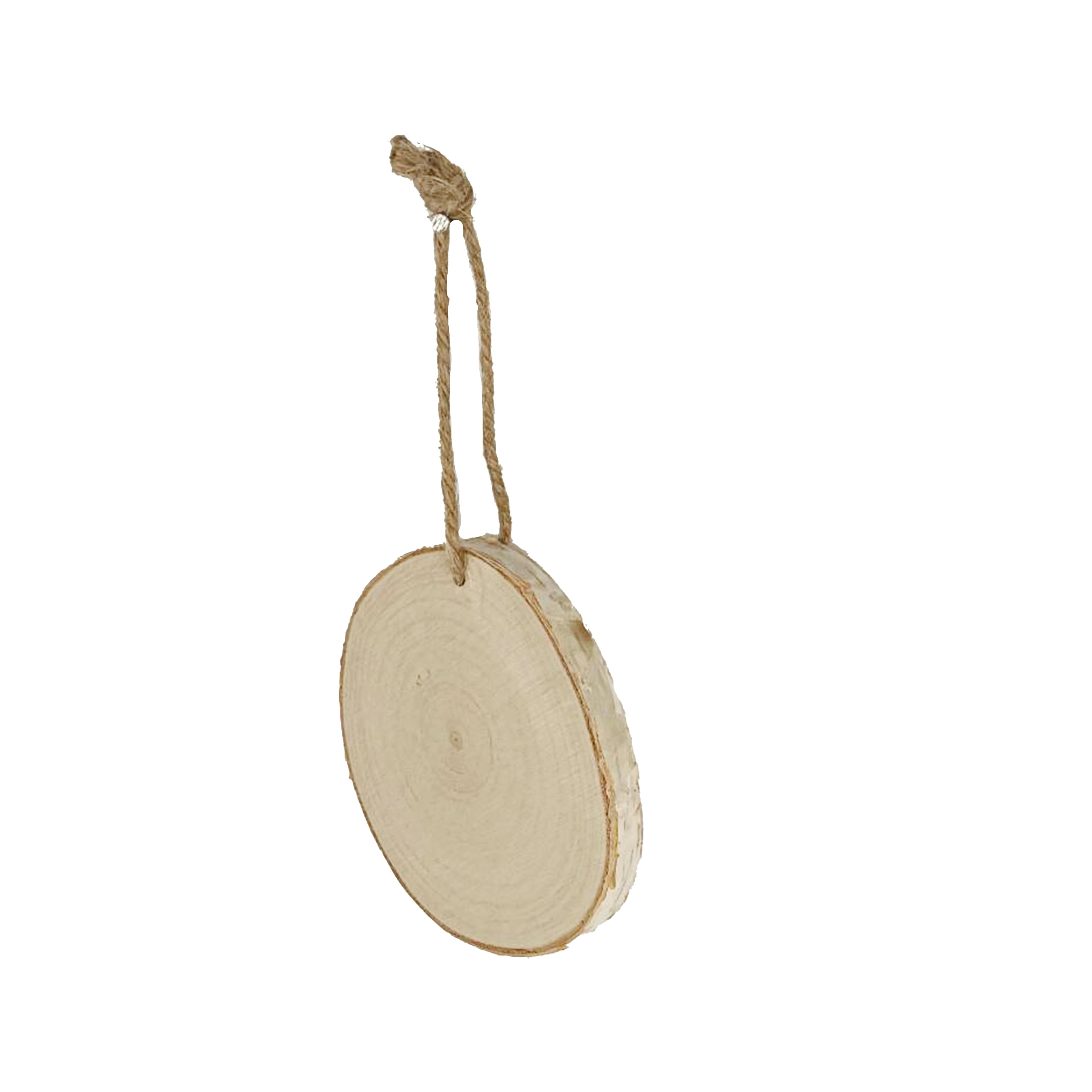 4&#x22; Rustic Round DIY Birchwood Ornaments, 5ct. by Ashland&#xAE;