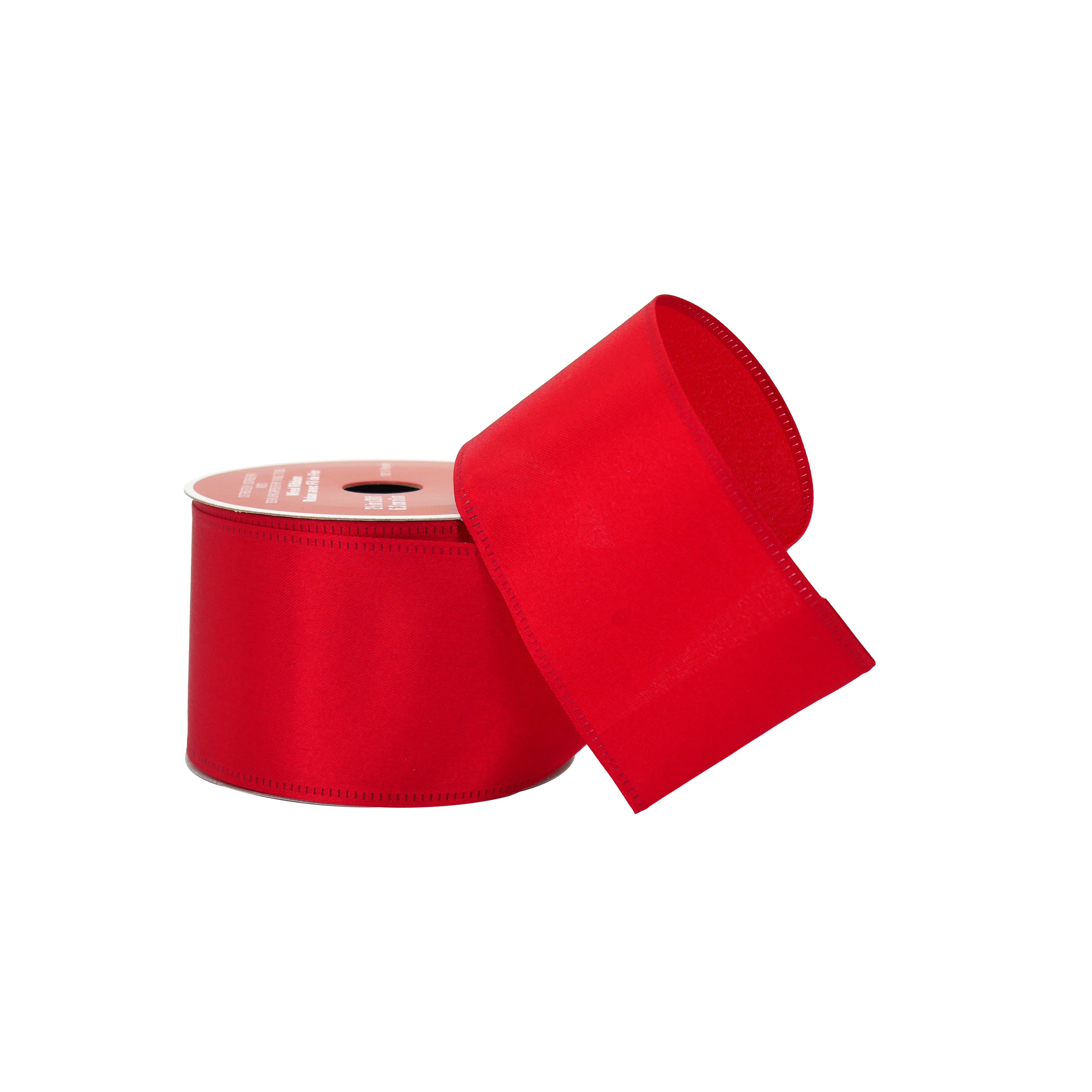 2.5&#x22; x 20ft. Red Wired Sateen Ribbon by Celebrate It&#xAE;