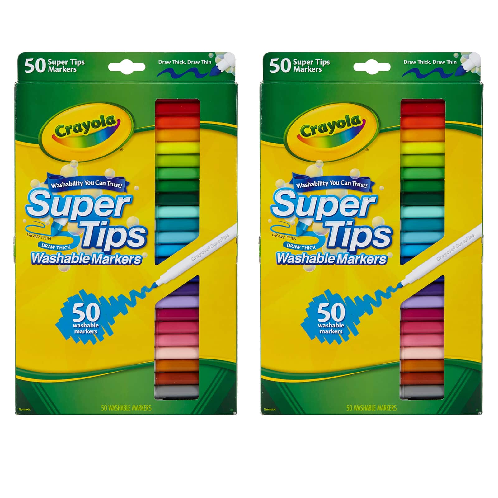 6 Packs: 2 Packs 50 ct. (600 total) Crayola® Super Tips with Silly Scents Washable Markers