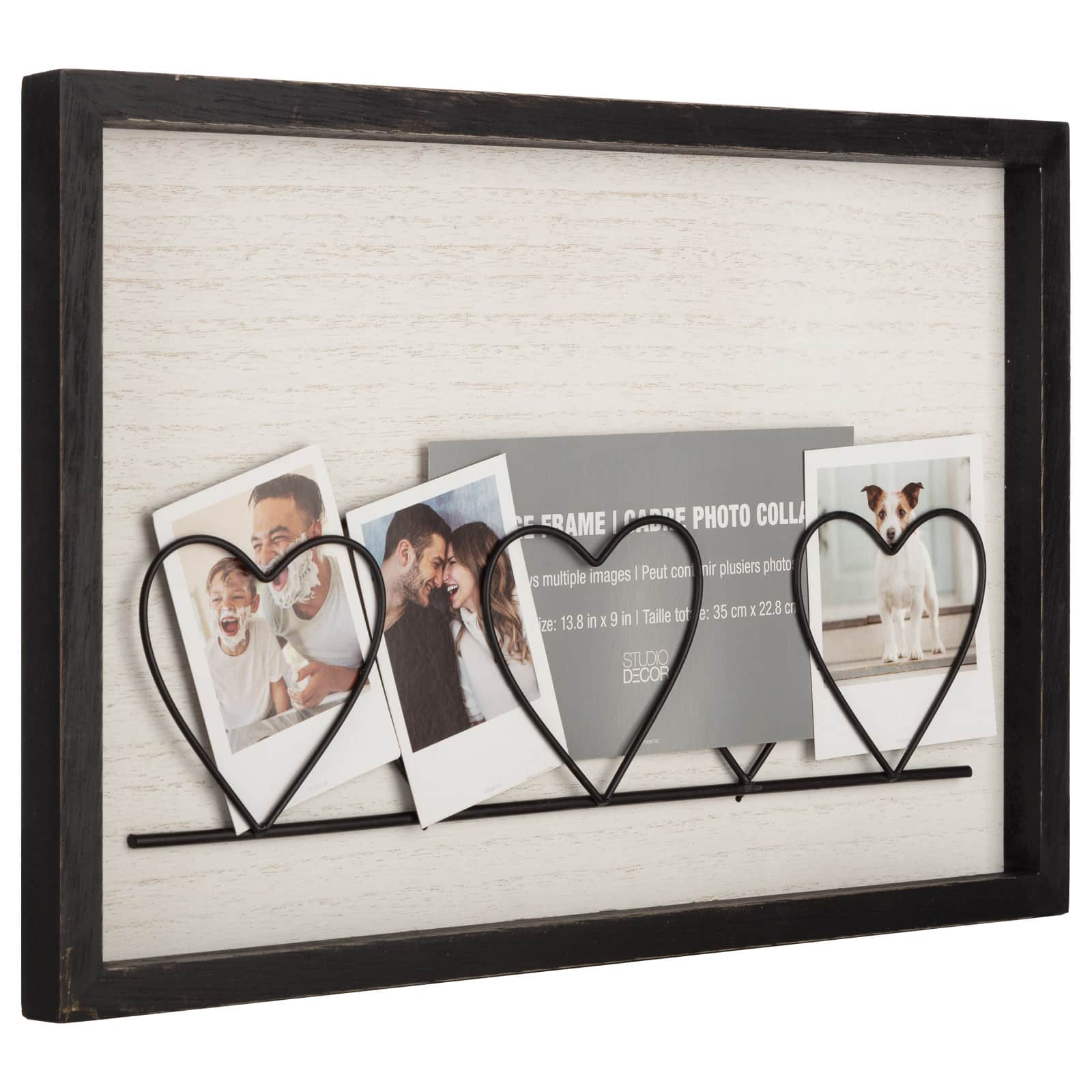 6 Pack: Black &#x26; White Wire Heart Collage Frame by Studio D&#xE9;cor&#xAE;