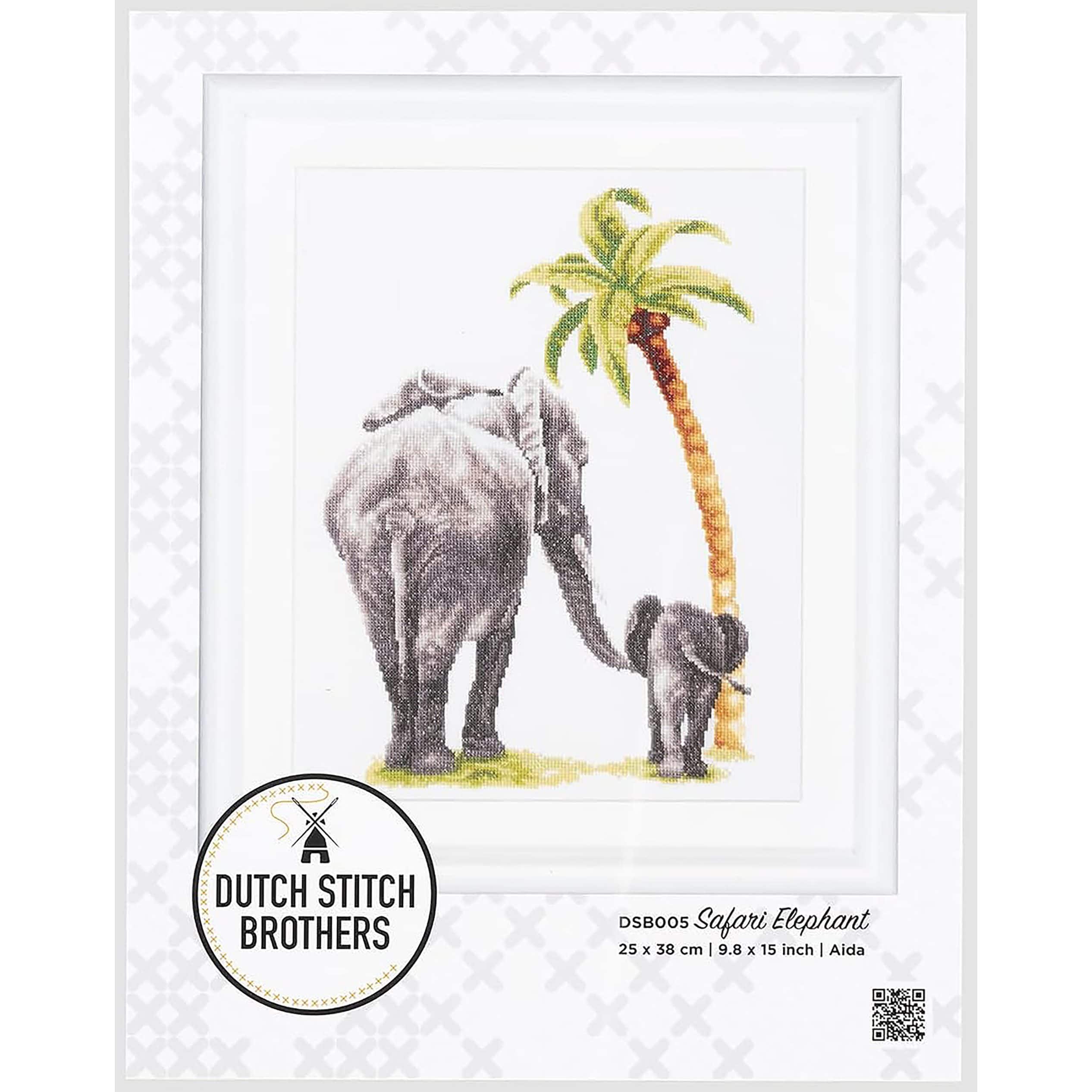Thea Gouverneur Safari Elephant Cross Stitch Kit
