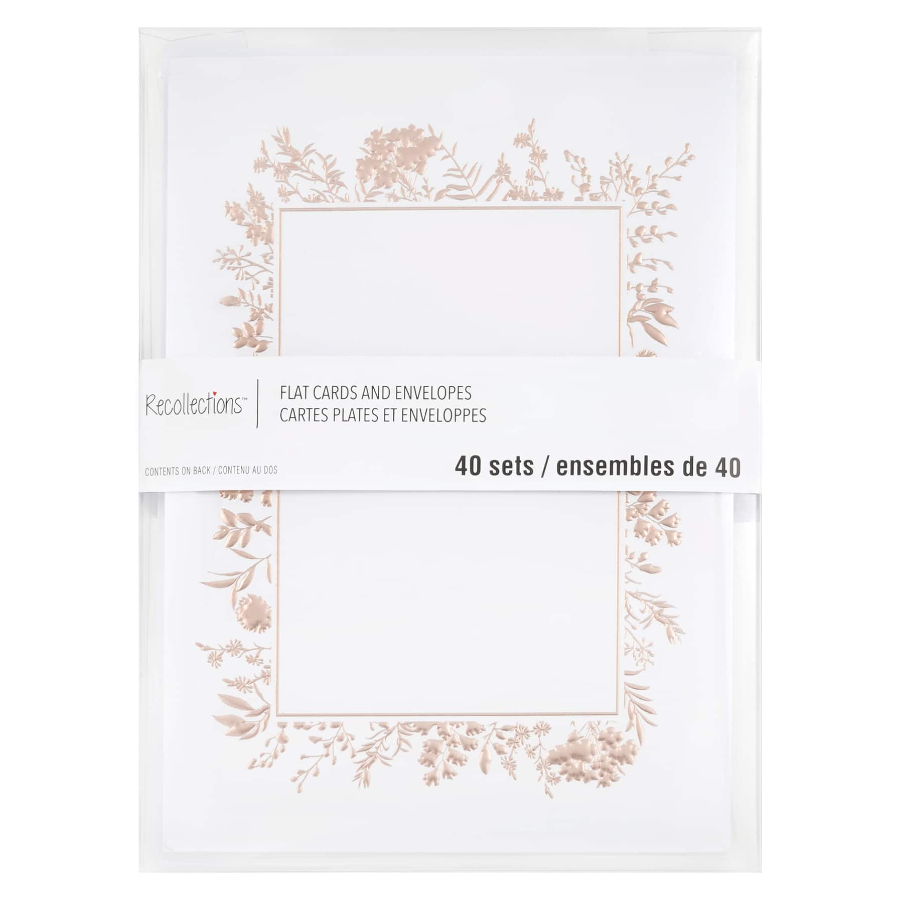 Floral Flat Cards & Envelopes by Recollections™, 5" x 7"