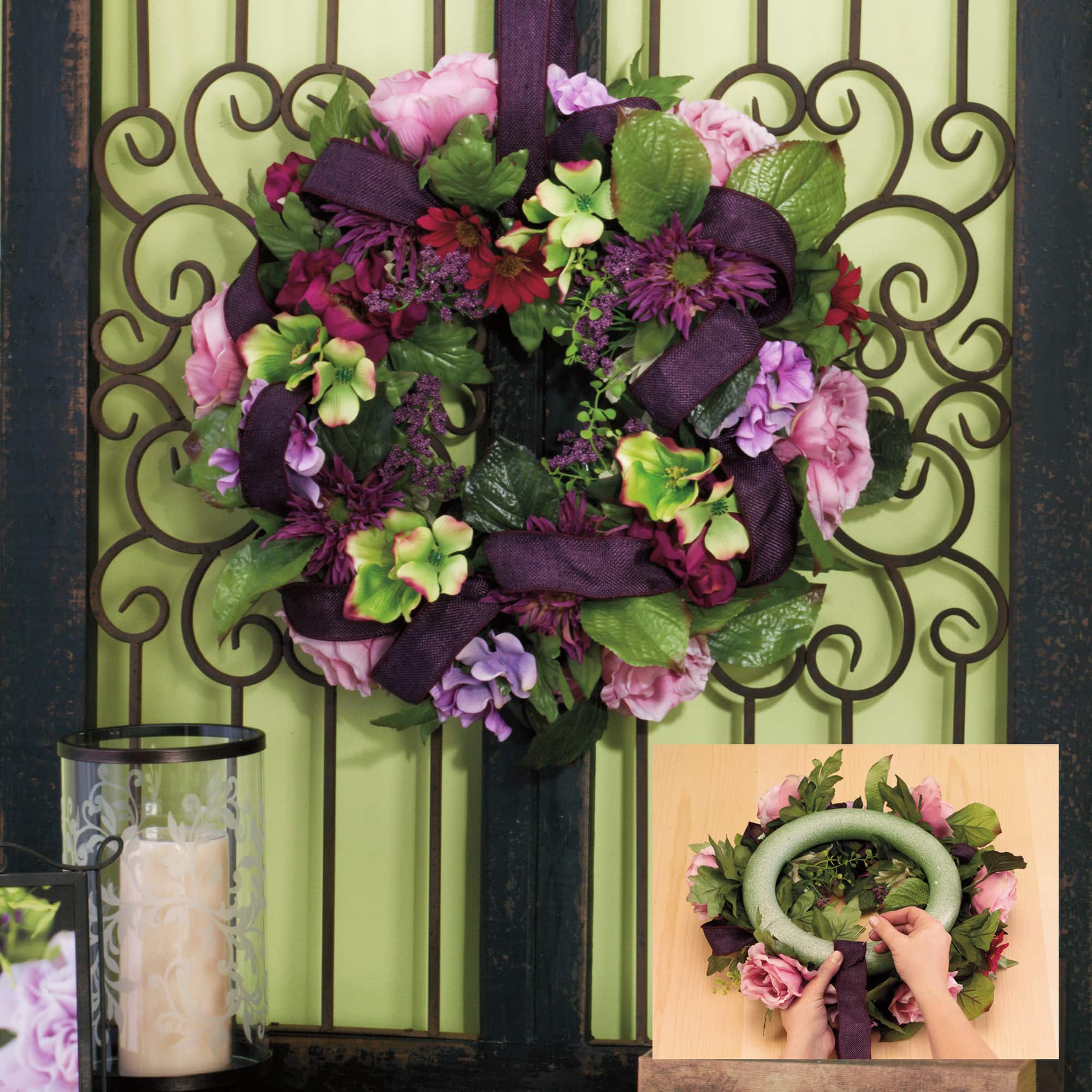 FloraCraft&#xAE; FloraF&#x14D;M Extruded Wreath Green