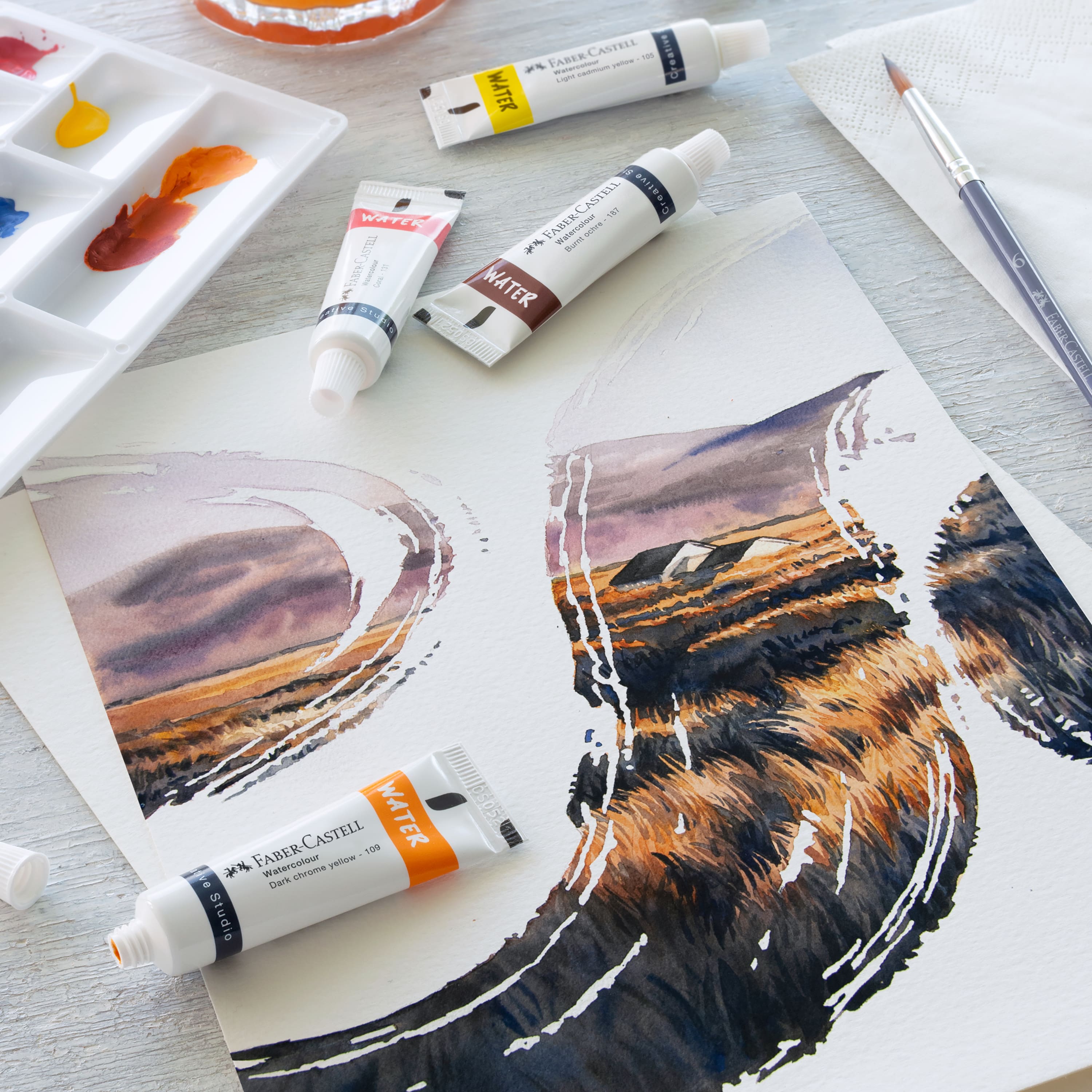 Faber-Castell Creative Studio 12 Color Watercolor Paint Set