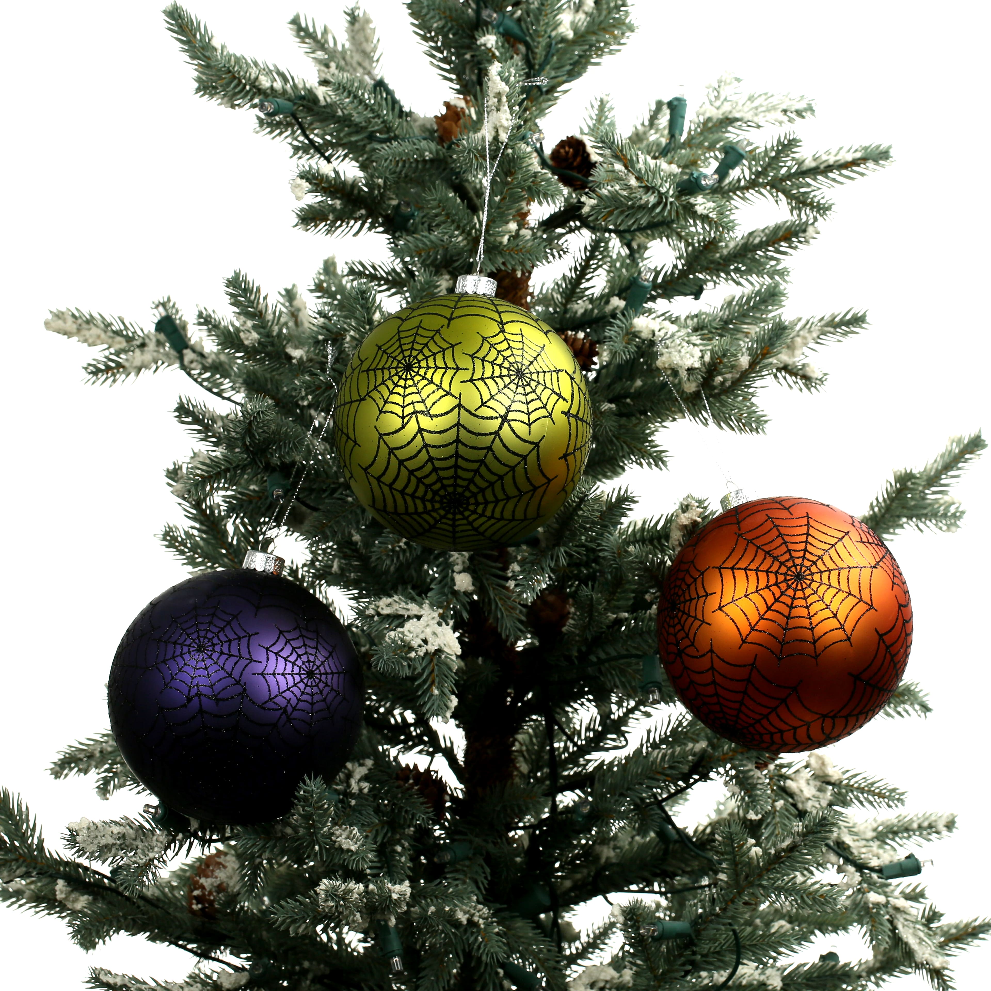4.75&#x22; Spiderweb Ball Ornament Set by Ashland&#xAE;