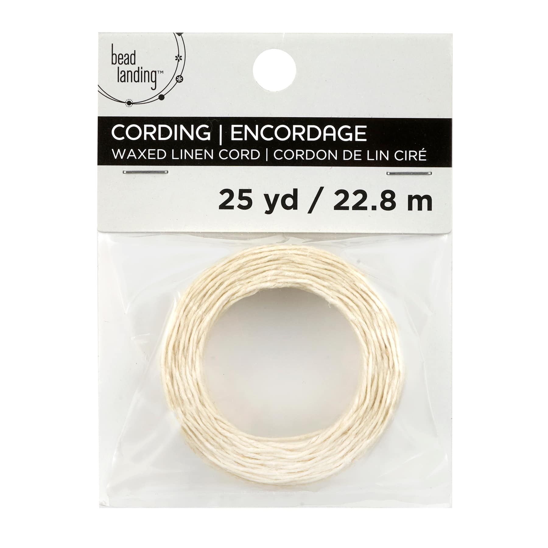 White Waxed Linen Cord by Bead Landing™