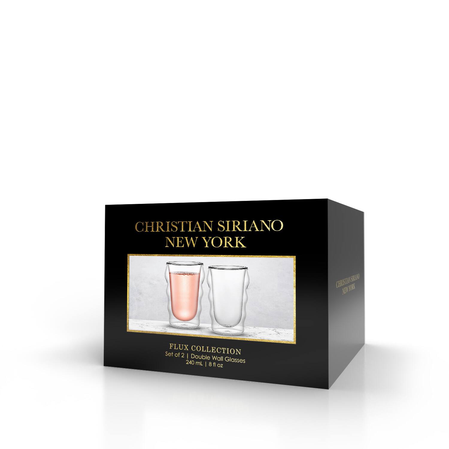 JoyJolt® Christian Siriano 8oz. Flux Glasses, 2ct.