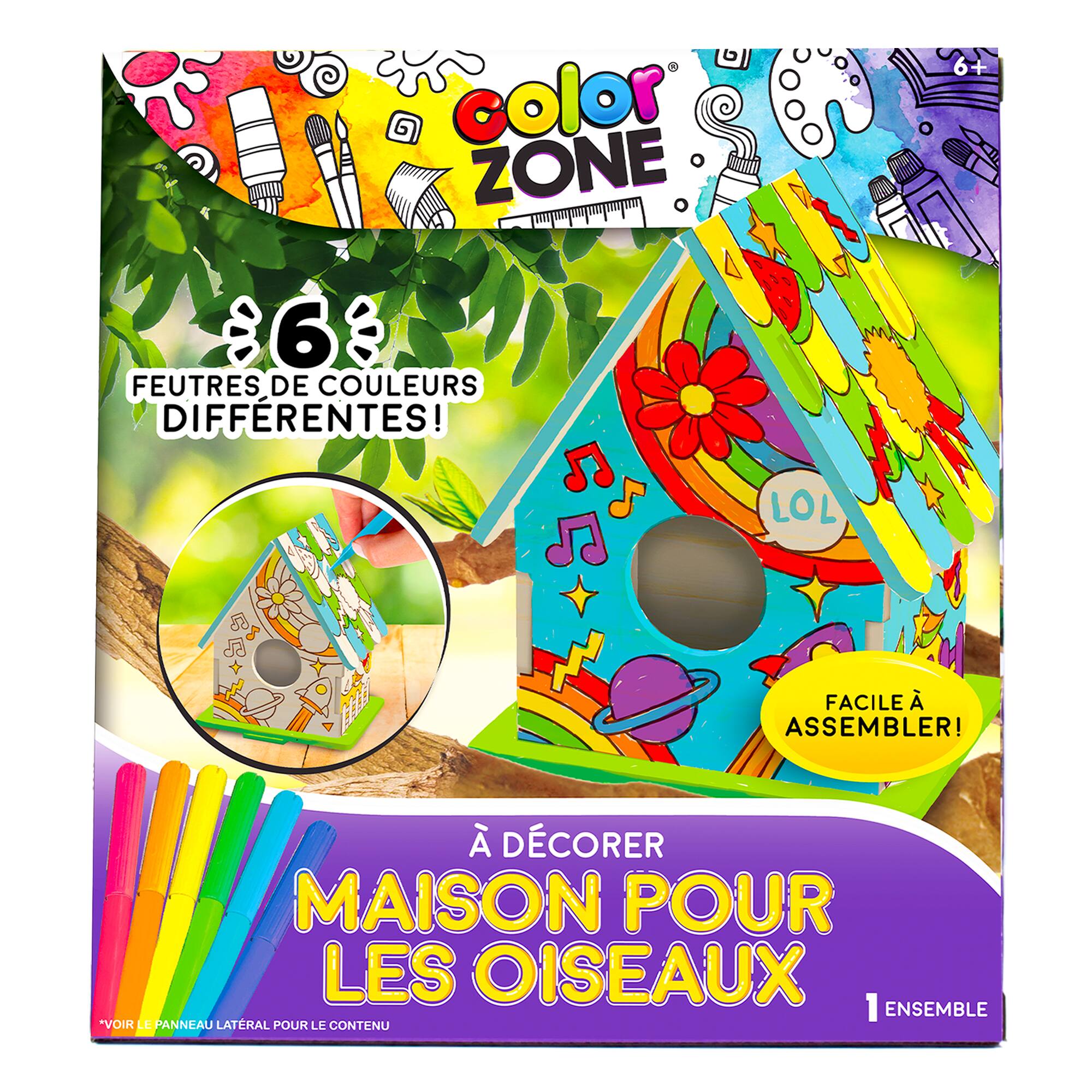 12 Pack: Color Zone&#xAE; Doodle Birdhouse Kit