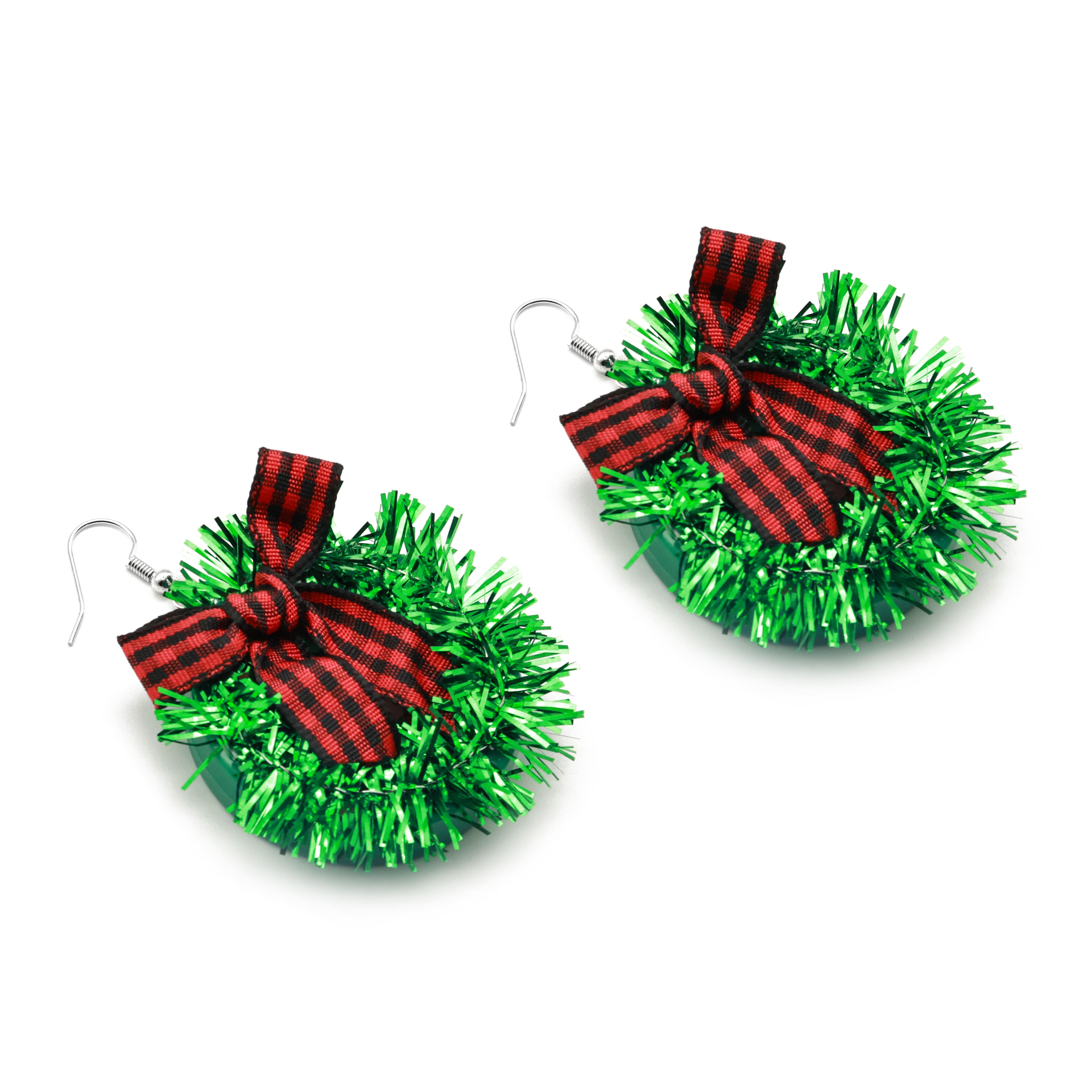 Tinsel Wreath Light-Up Earrings by Celebrate It&#x2122;