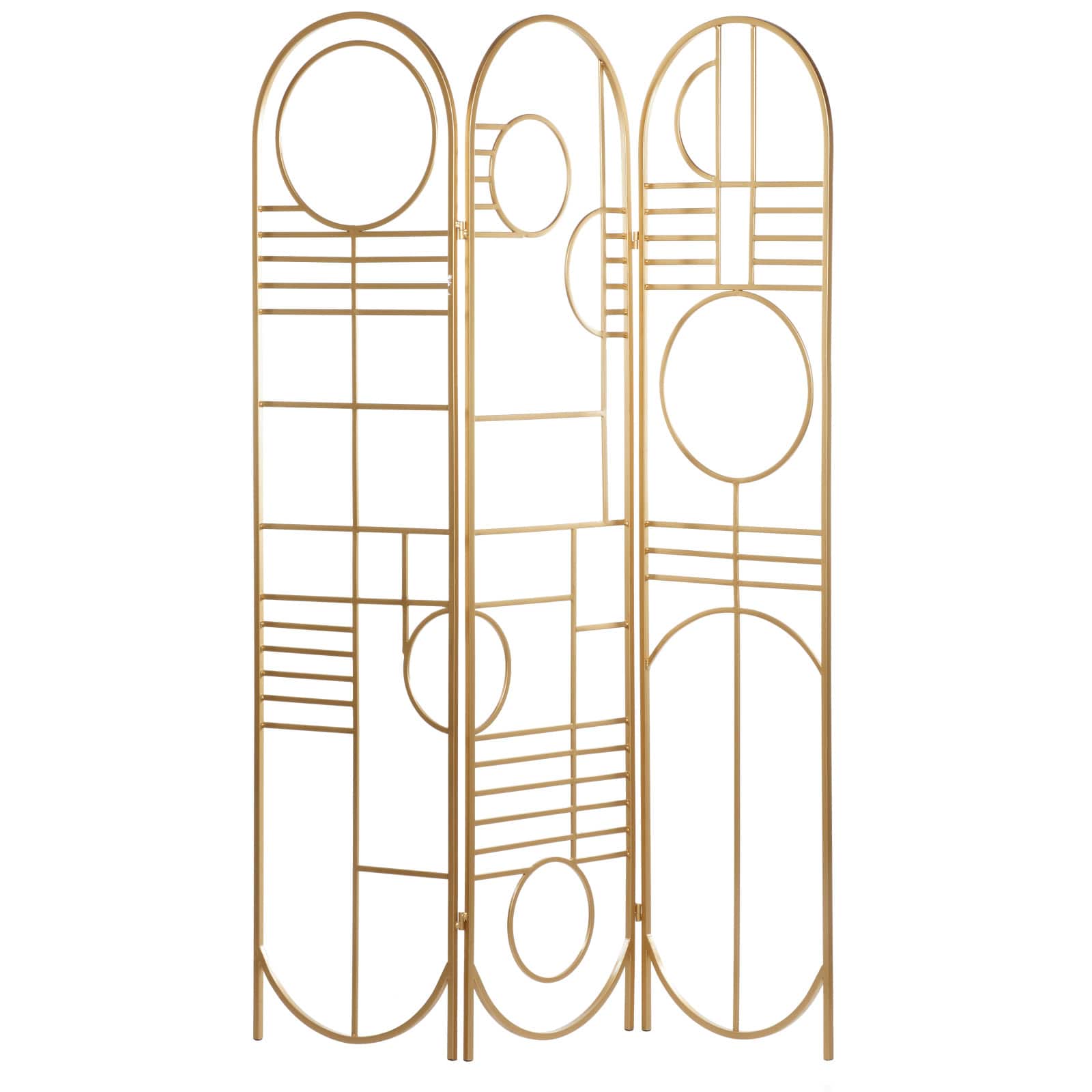 Gold Metal Modern Room Divider Screen 69" x 50" x 1"