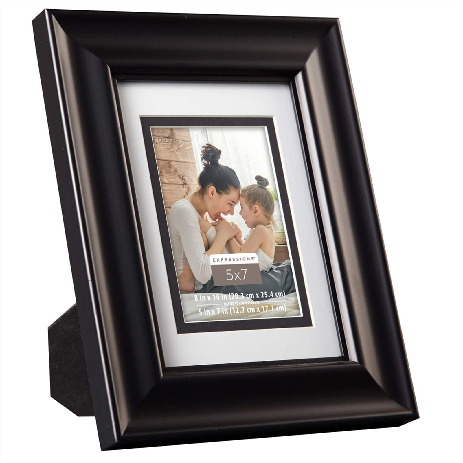 12 Pack: Black Beveled 5" x 7" Frame with Double Mat, Expressions™ by