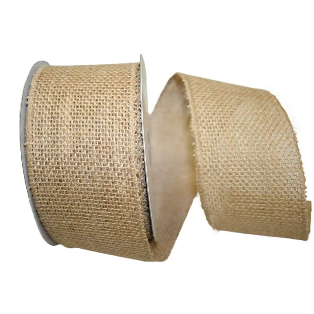 JAM Paper 4&#x22; x 10yd. Burlap Wired Ribbon