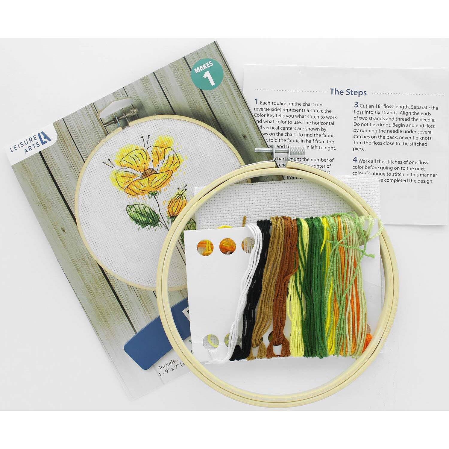 Leisure Arts&#xAE; 6&#x27;&#x27; Poppy Cross Stitch Kit