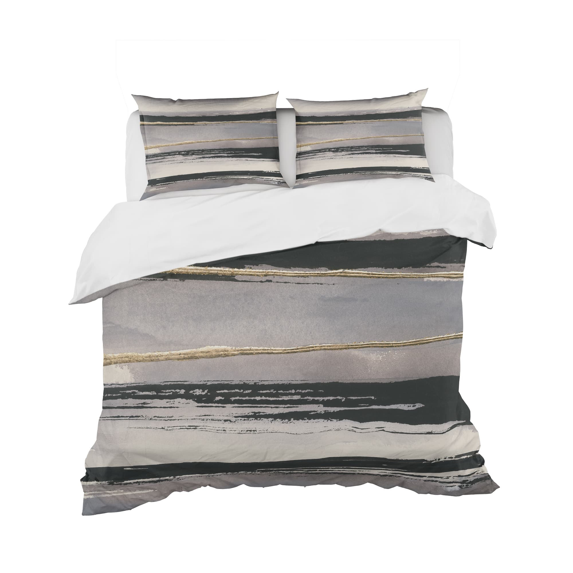 Designart &#x27;Glamorous Morning Fog III&#x27; Glam Bedding Set - Duvet Cover &#x26; Shams