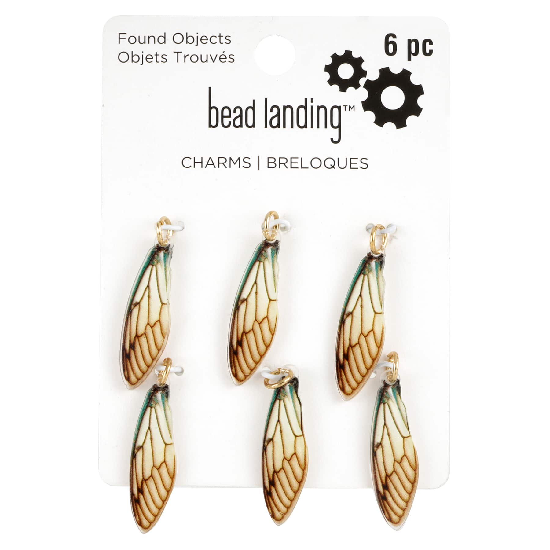 12 Packs: 6 ct. (72 total) Found Objects Wing Charms by Bead Landing&#x2122;