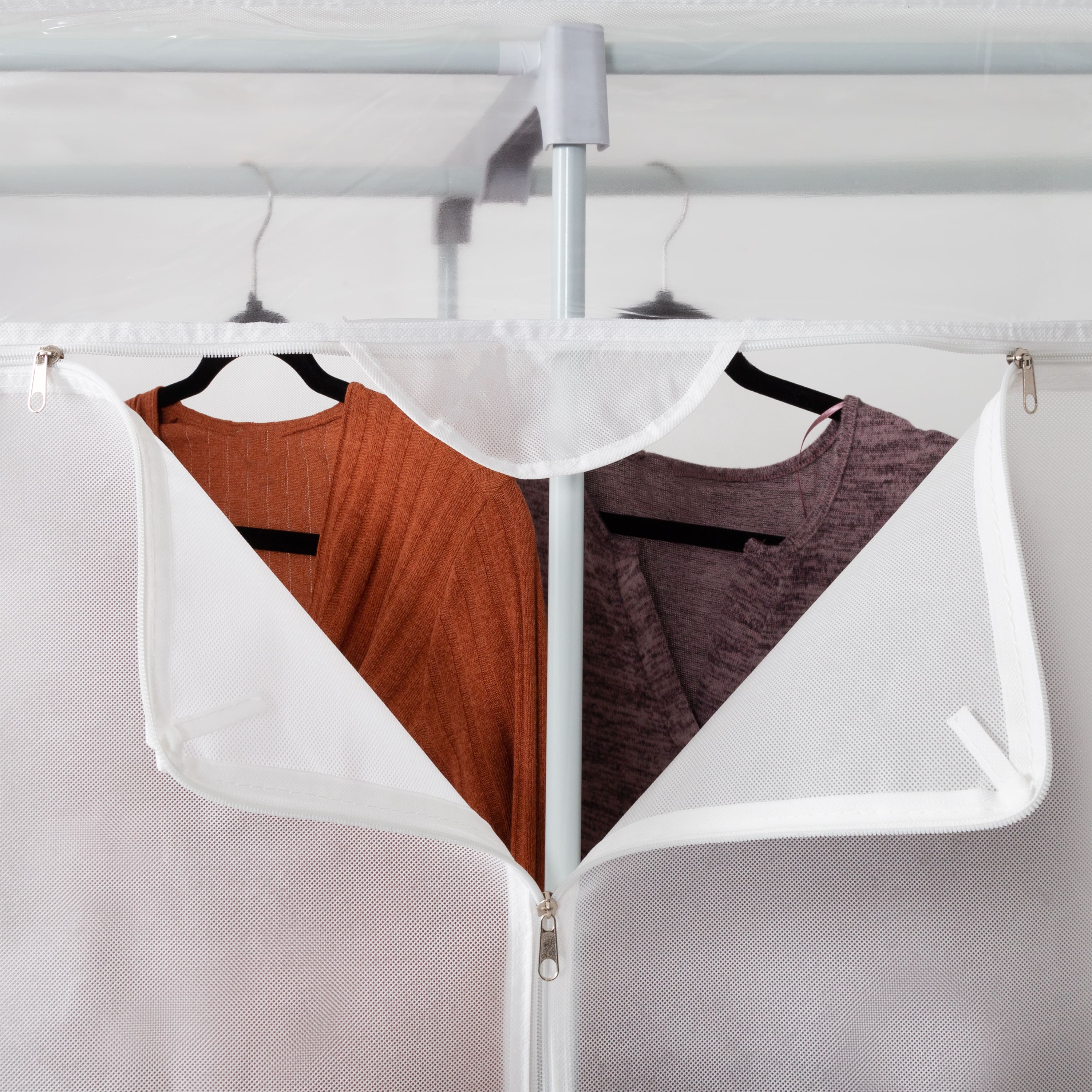 Honey Can Do White Freestanding Storage Closet With Cover