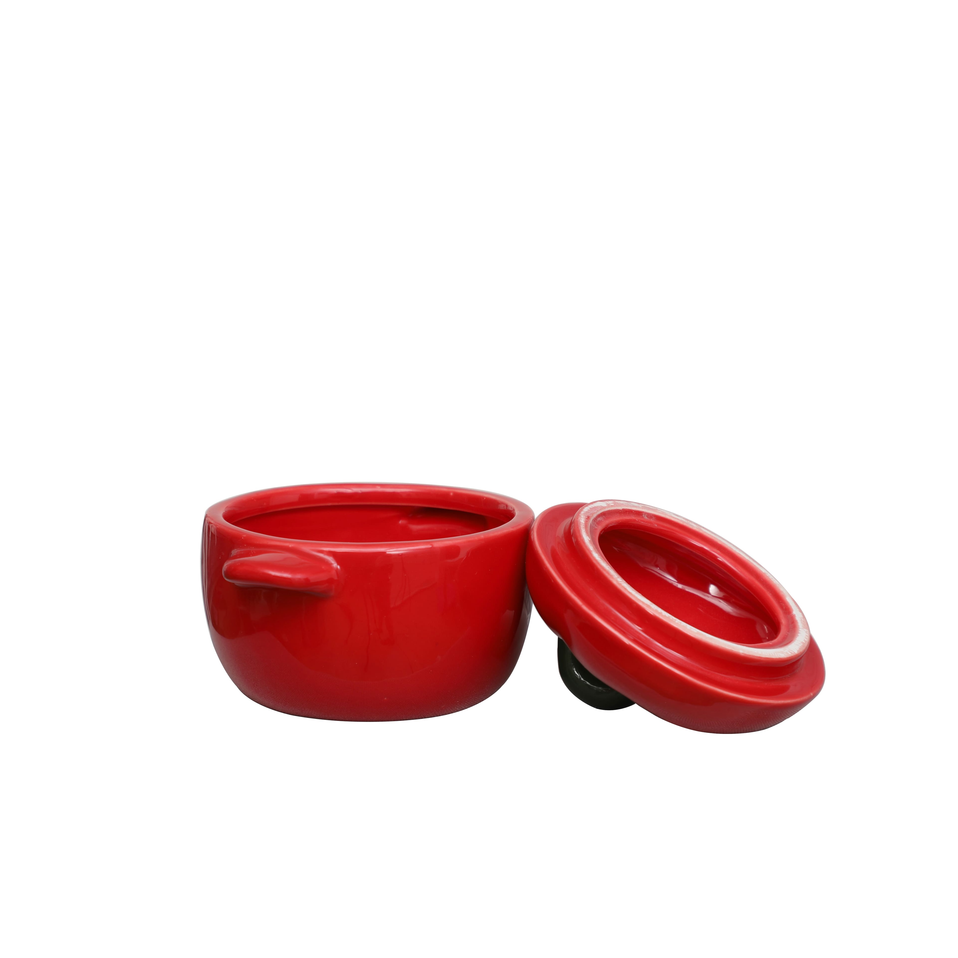 6&#x22; Tomato Ceramic Food Container with Lid by Ashland&#xAE;