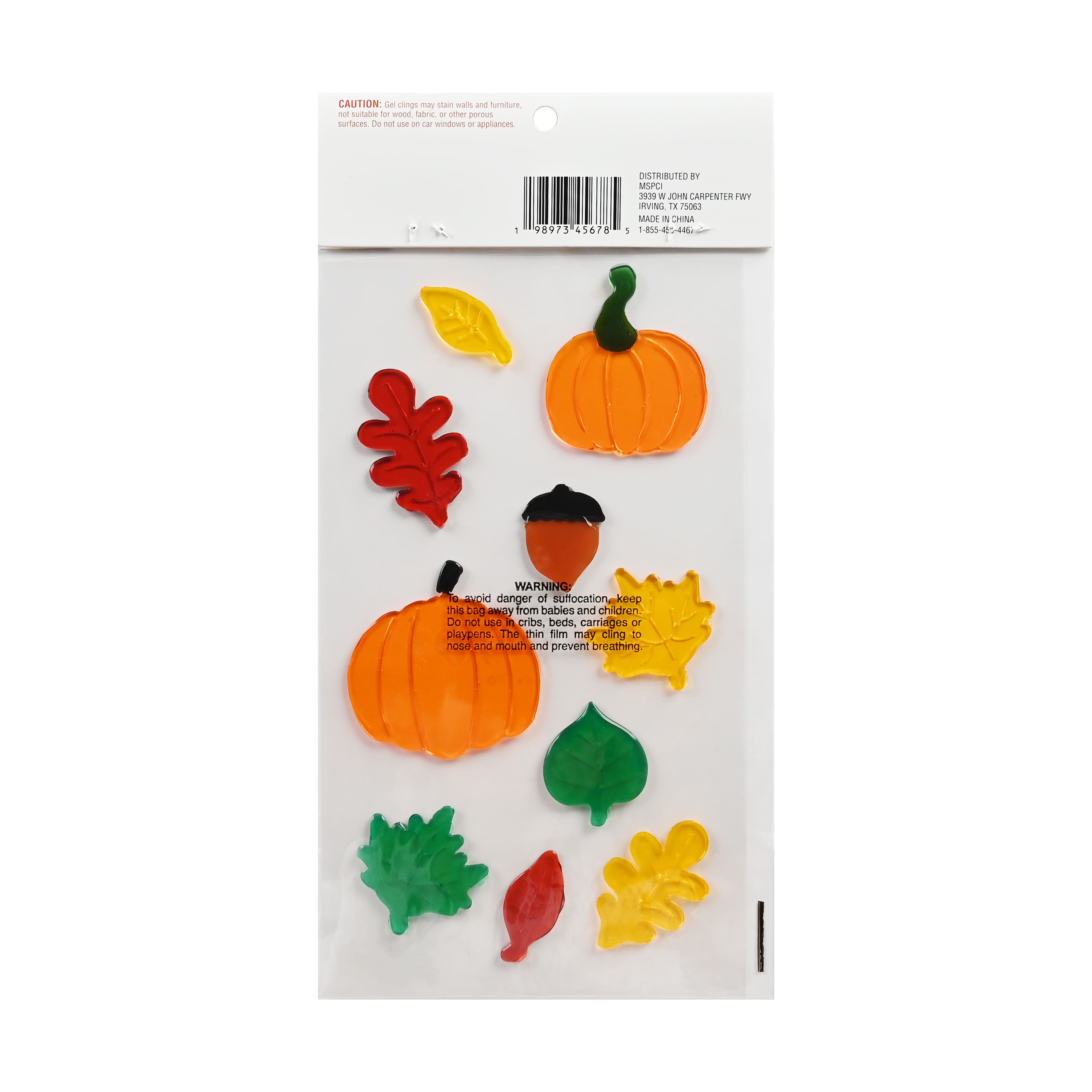 Pumpkin &#x26; Leaf Gel Clings by Creatology&#x2122;