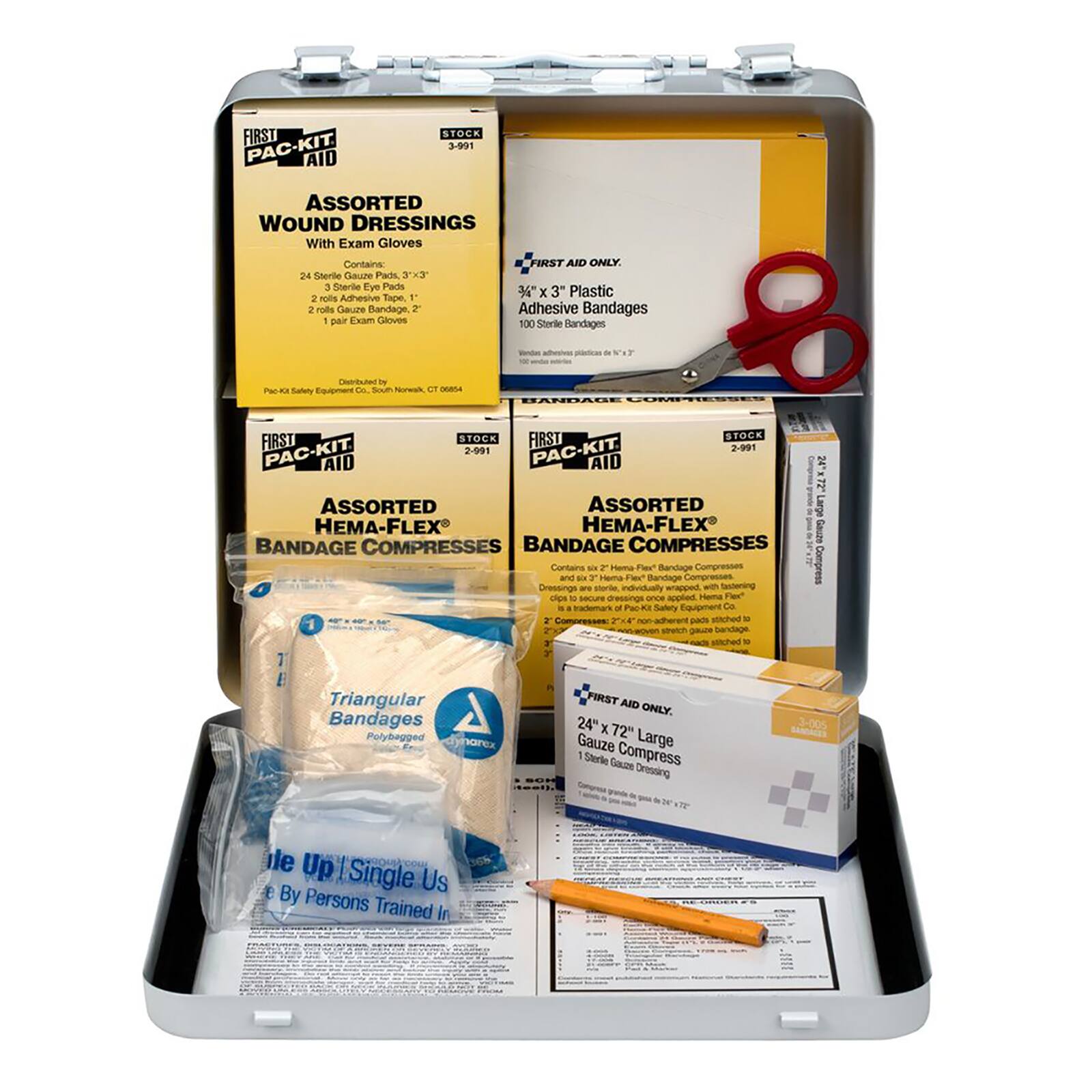 First Aid Only® 50 Person Unitized Metal Bus First Aid Kit