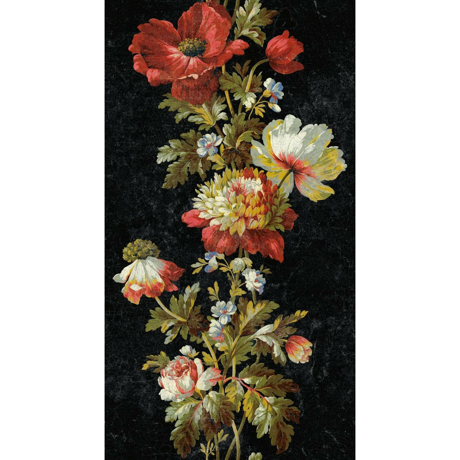 RoomMates Vintage Floral Stripe Peel & Stick Wallpaper
