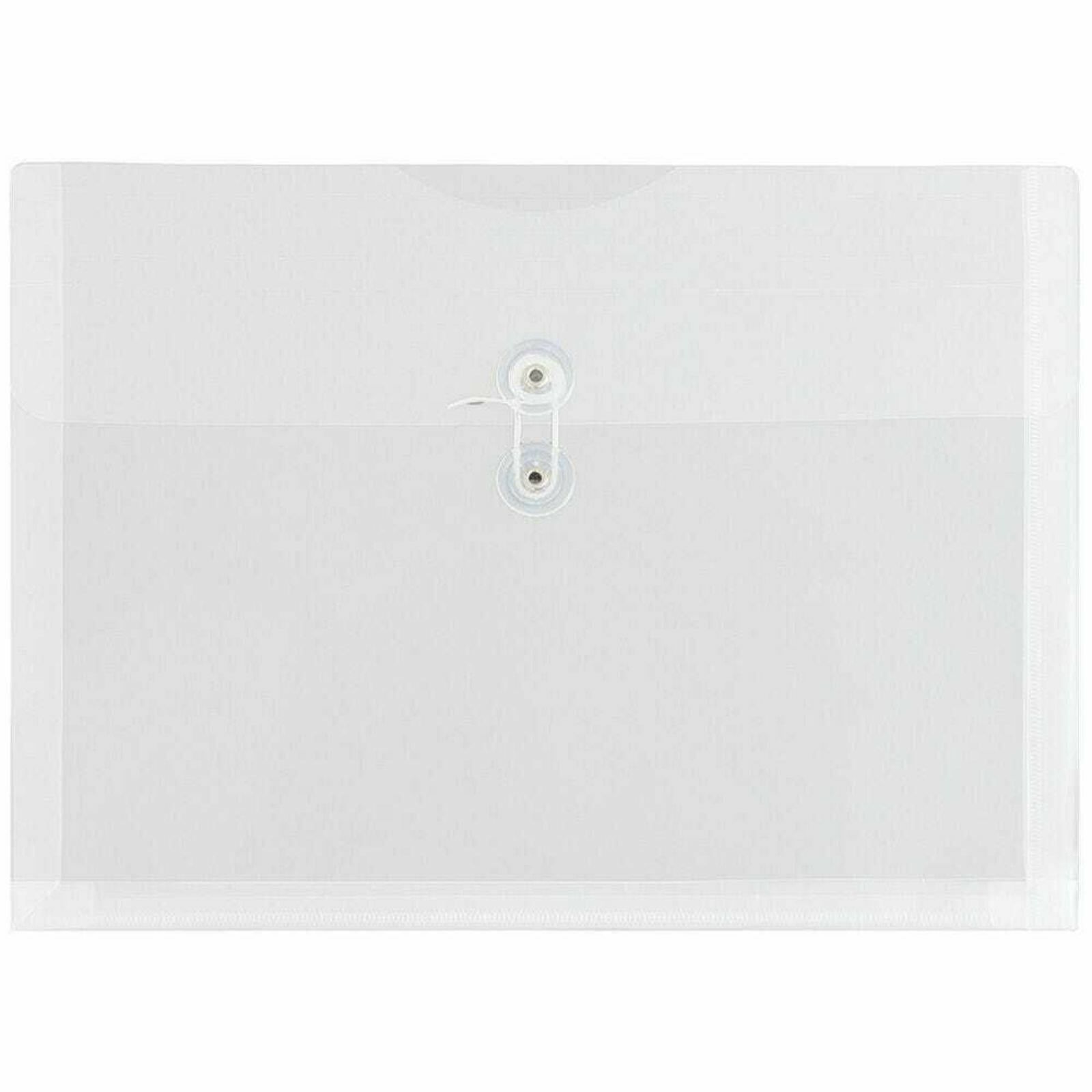JAM Paper Booklet Plastic Envelopes with Button and String Closure, 108ct.