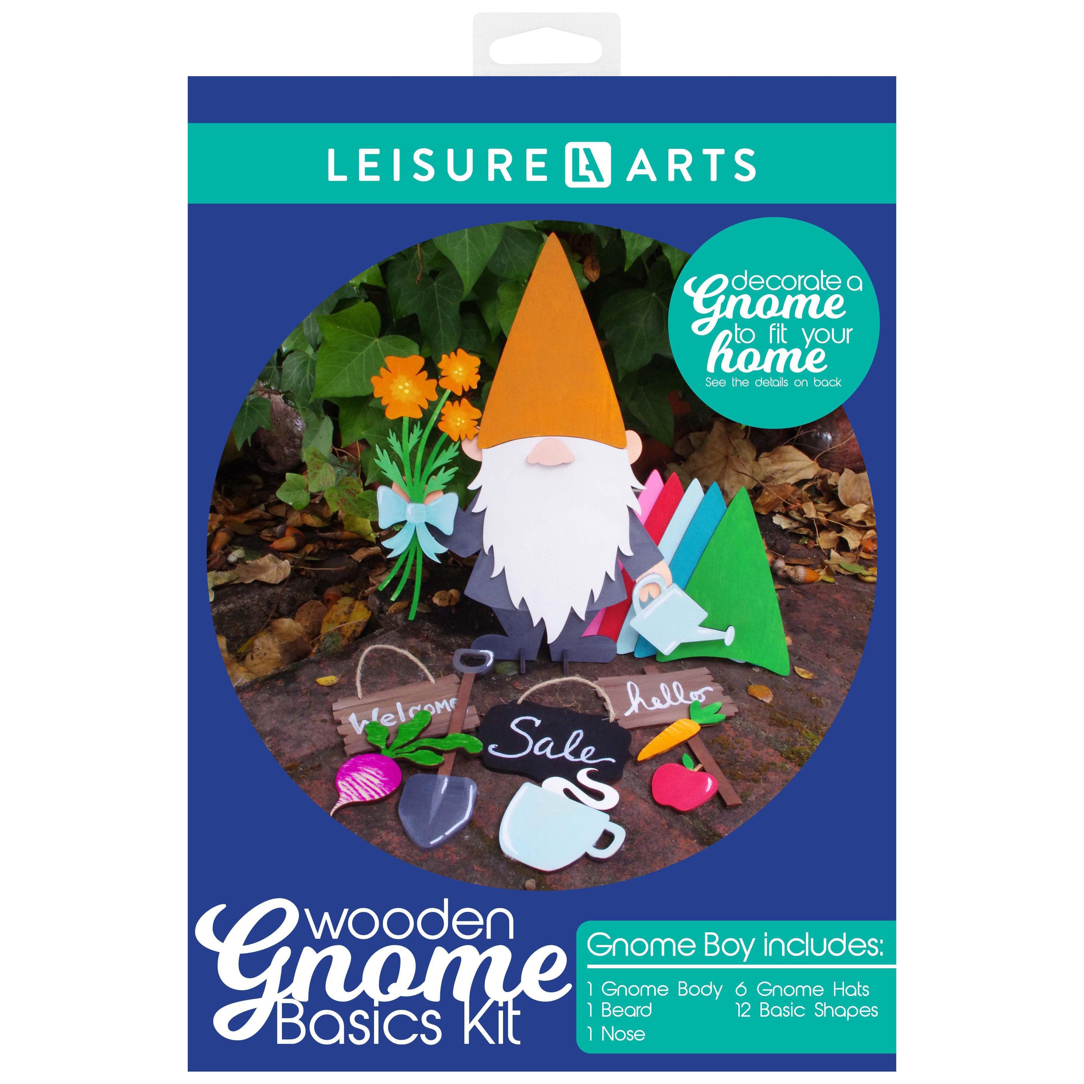 Leisure Arts&#xAE; Wooden Gnome Boy Basics Kit