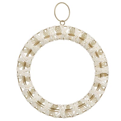 12" Natural Wrapped Paper & Metal Wreath Frame by Ashland® image