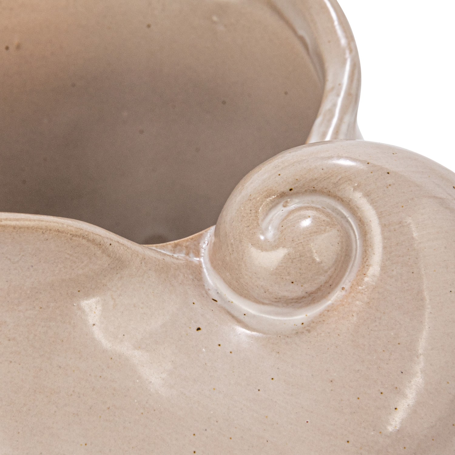 Hello Honey® 5" White Stoneware Shell Planter