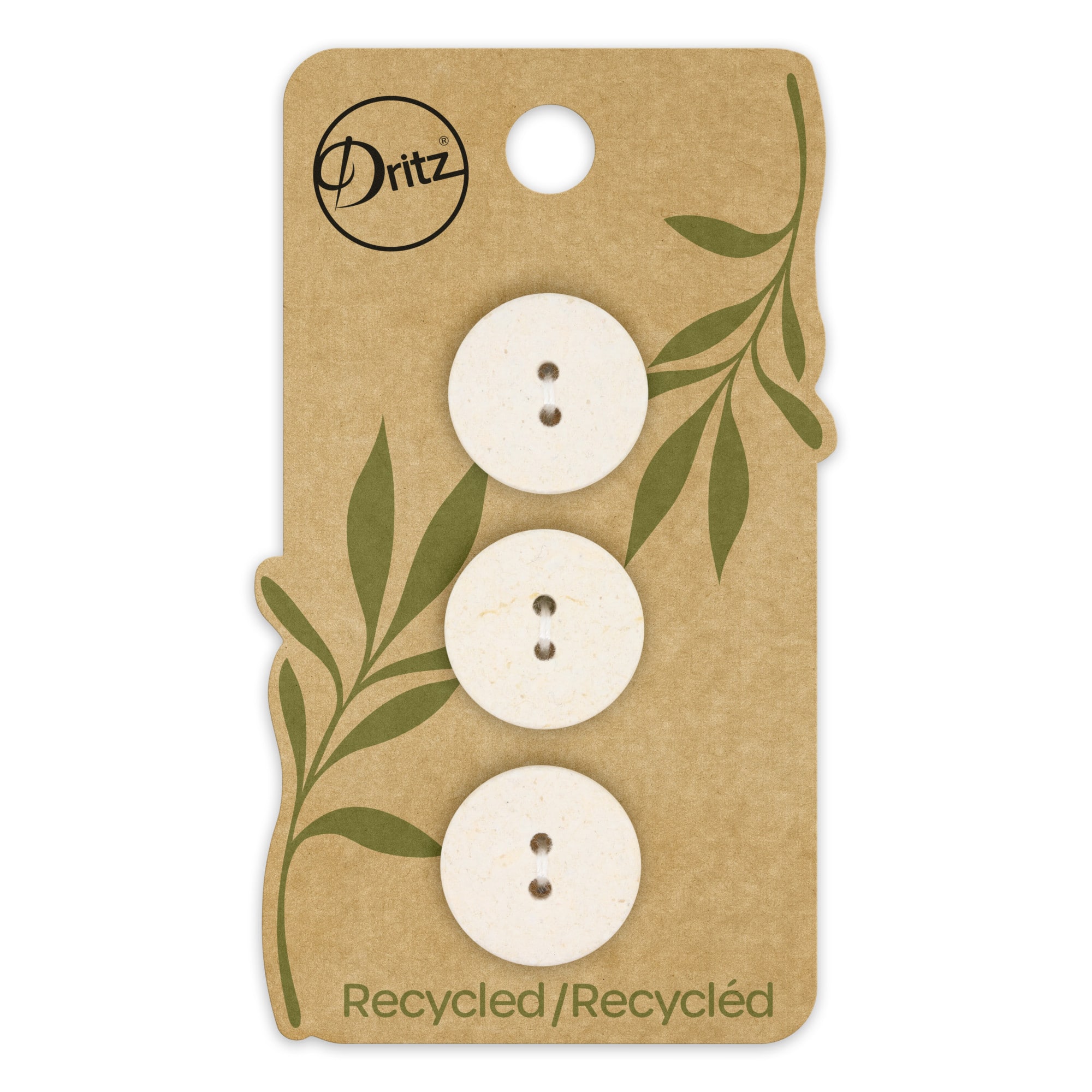 Dritz&#xAE; 18mm Recycled Cotton Round Buttons, 9ct.
